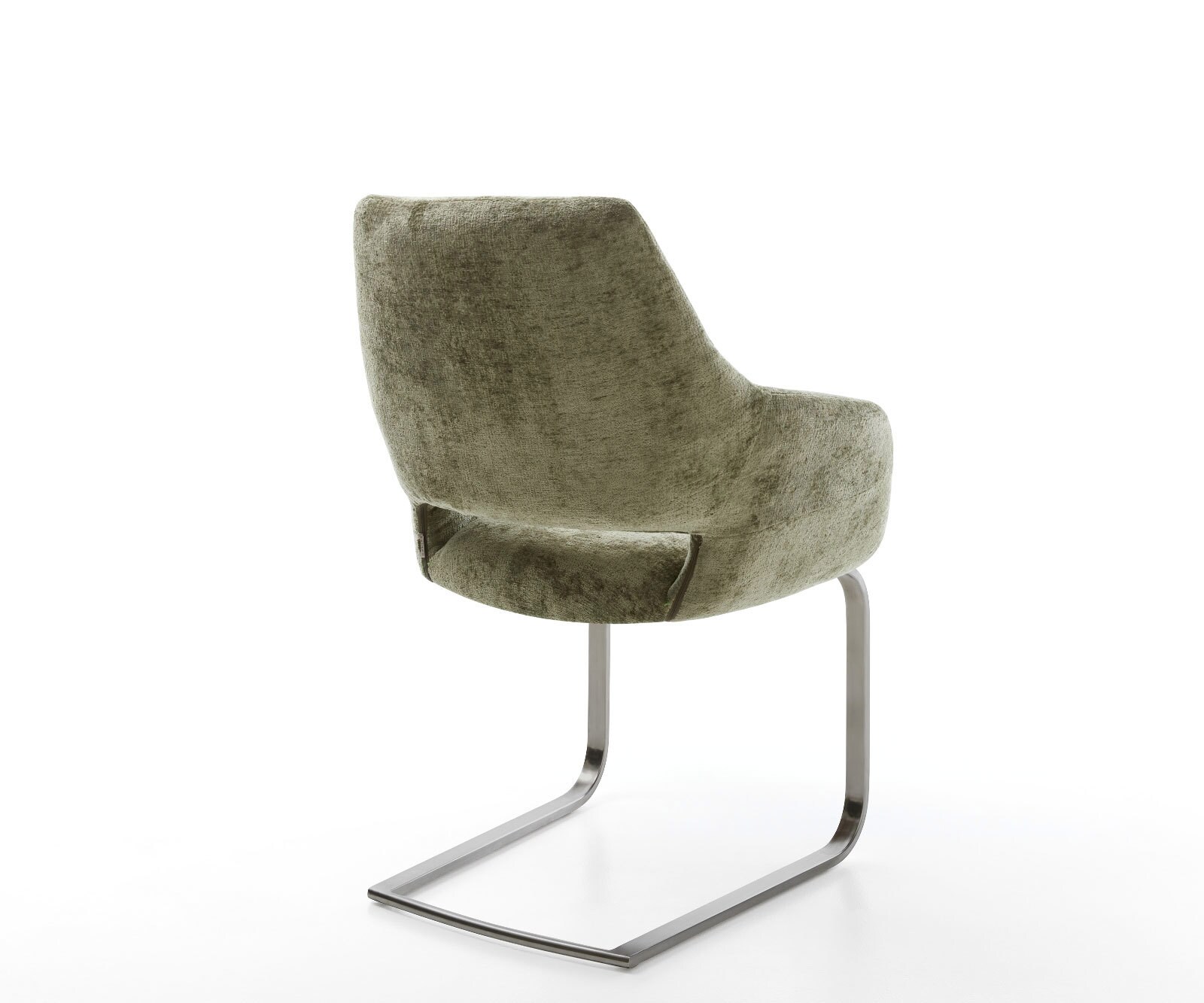 Cantilever Yago-Flex avec accoudoirs chenille olive pied cantilever plat grafiete ressorts ensachés 5