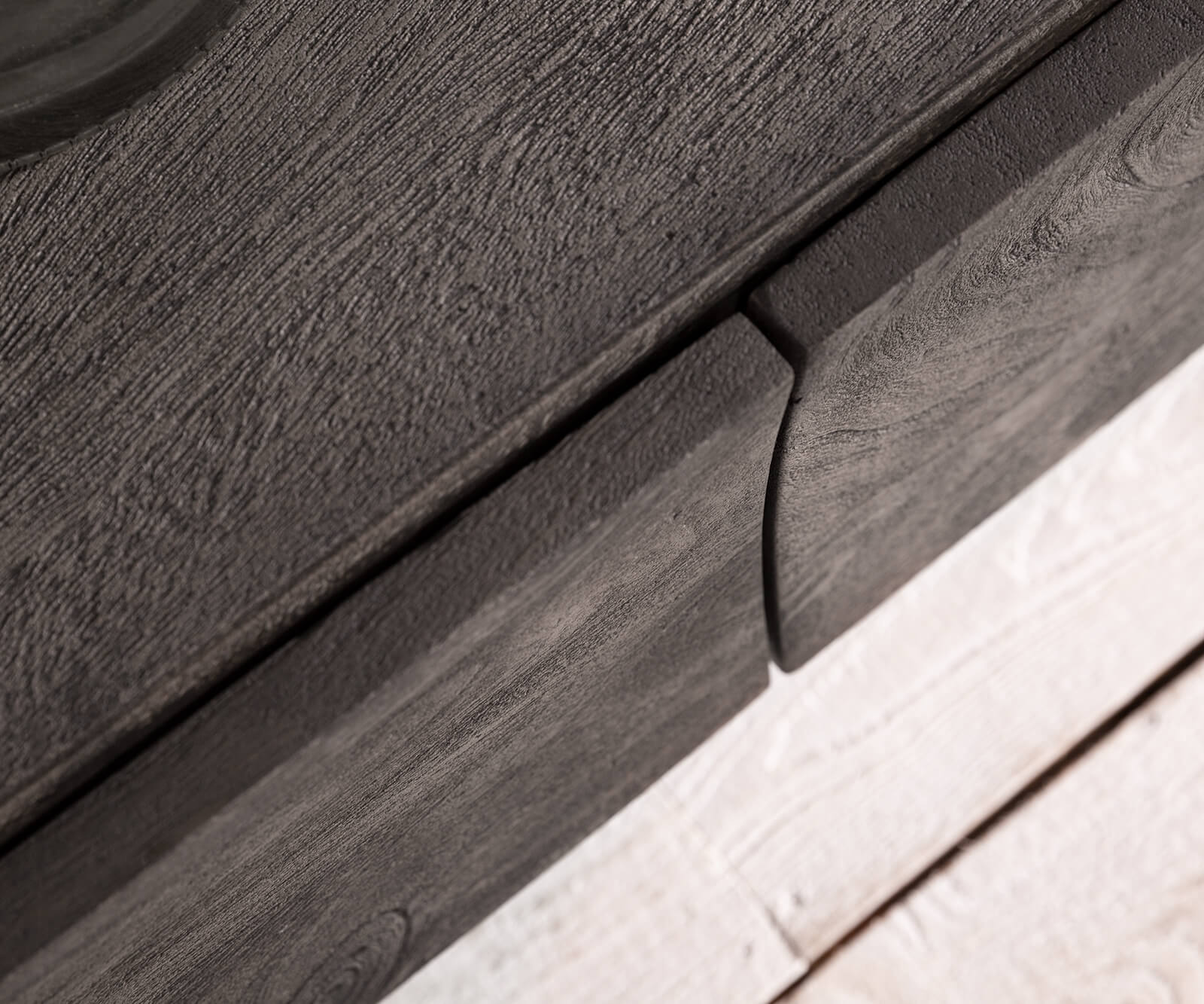 Meuble-TV Wyatt 220 cm acacia platine 4 tiroirs 3