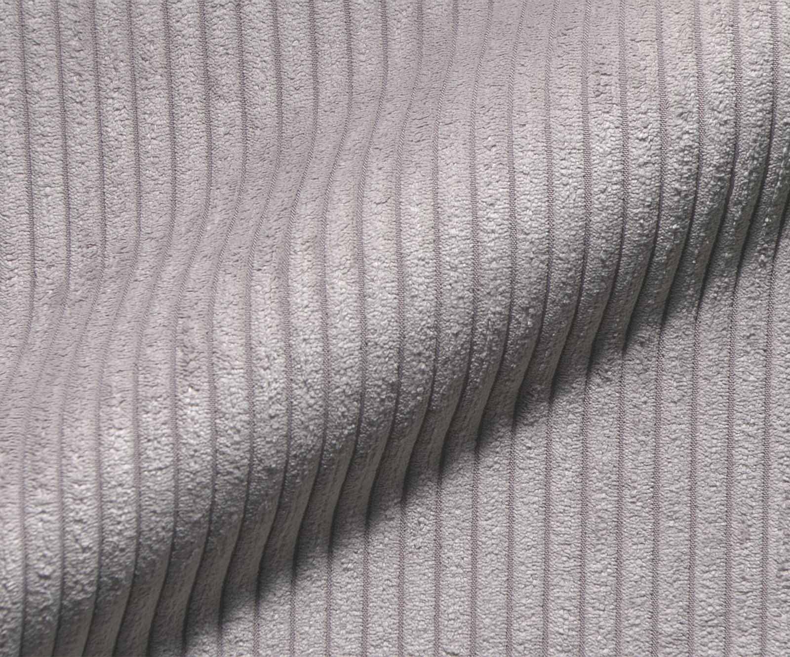 Échantillon de tissu Flex velours côtelé gris argenté