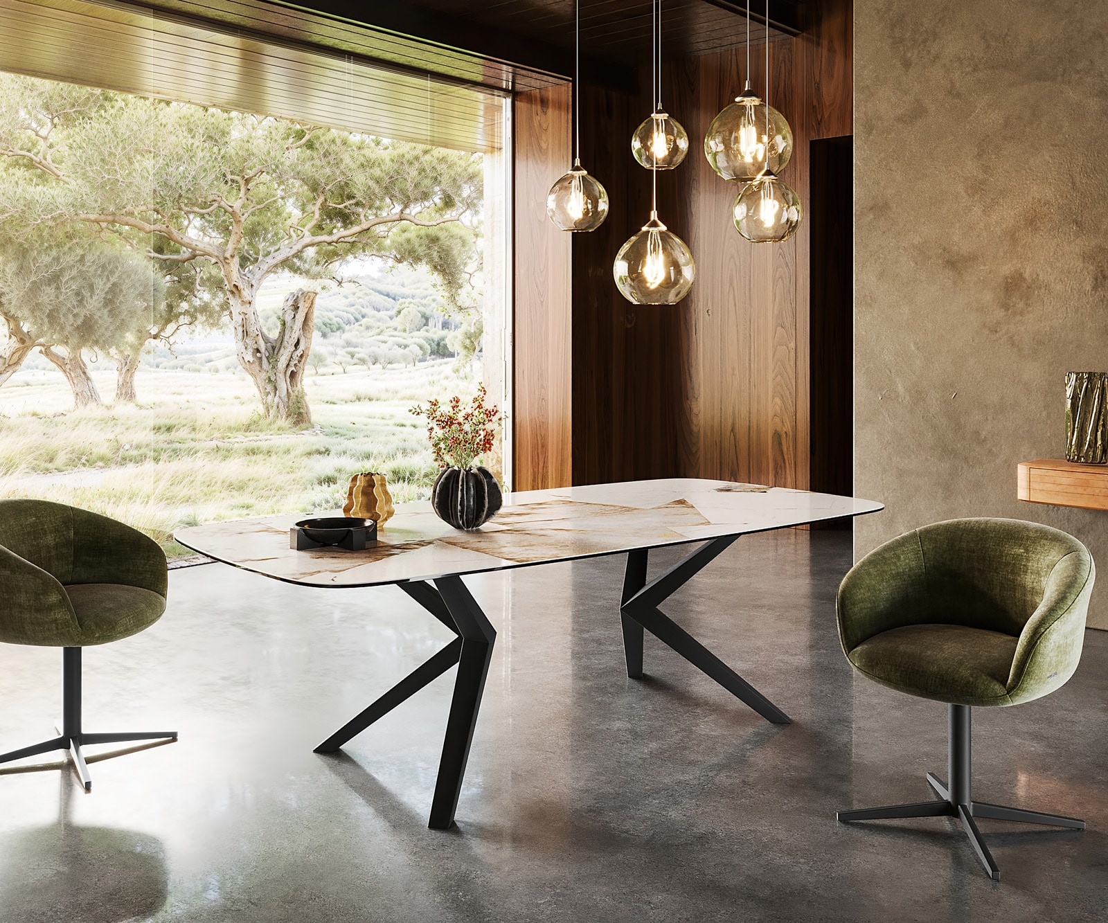 Table de salle à manger Edge Boot 240x120 Céramique Iris FMG Patagonia Lappato Zenthara Angulaire Métal Noir Table de salle à manger Edge Boot 240x120 Céramique Iris FMG Patagonia Lappato Zenthara Angulaire Métal Noir