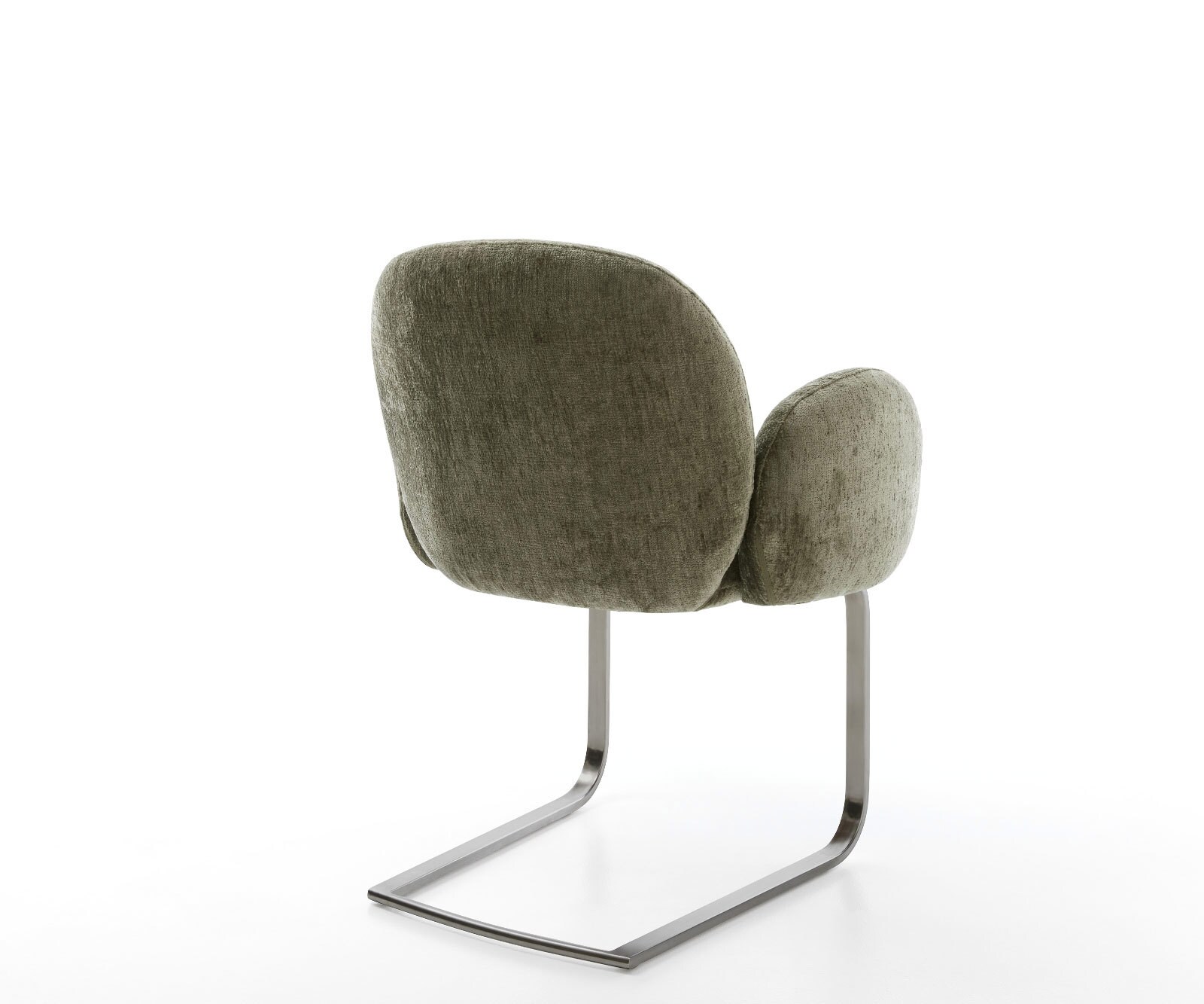 Cantilever Nube-Flex avec accoudoirs chenille olive pied cantilever plat grafiete ressorts ensachés 5