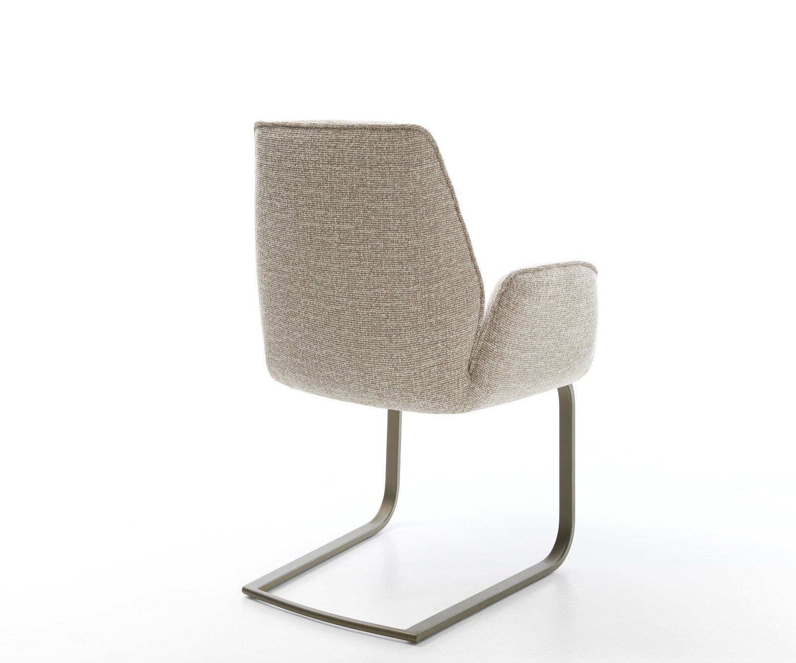 Cantilever Zoa-Flex tissu tissé doux beige pied cantilever plat aspect titane resorts ensachés 4