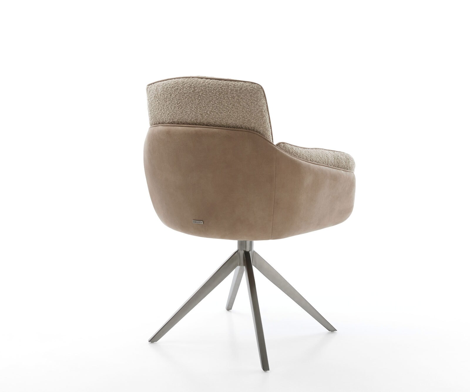 Chaise-pivotante Luan-Flex mit Armlehnen microvelours couleur boue pied croisé large grafiete pivotement sur 360° fonction bascule 5