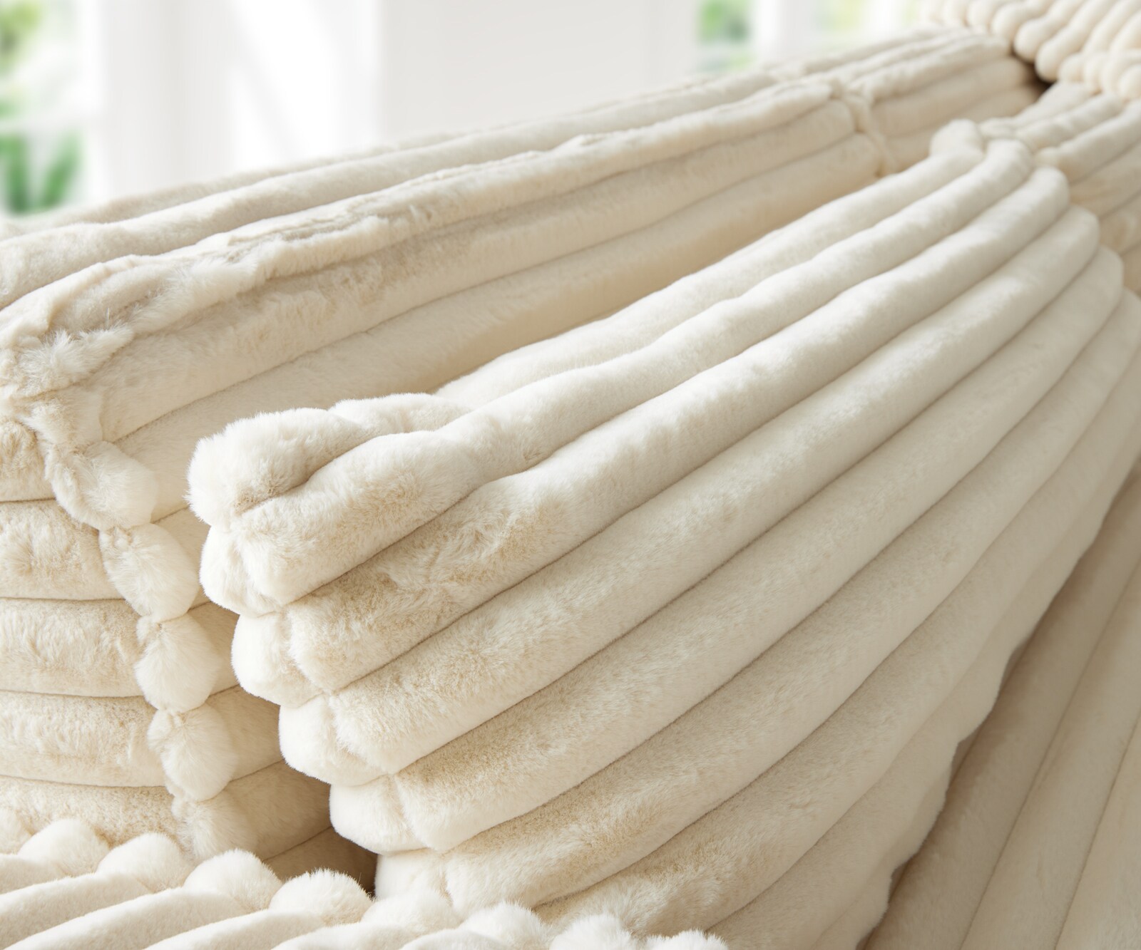 Canapé d'angle Sirpio XL 270x170 cm velours côtelé Beige Recamière variable 6