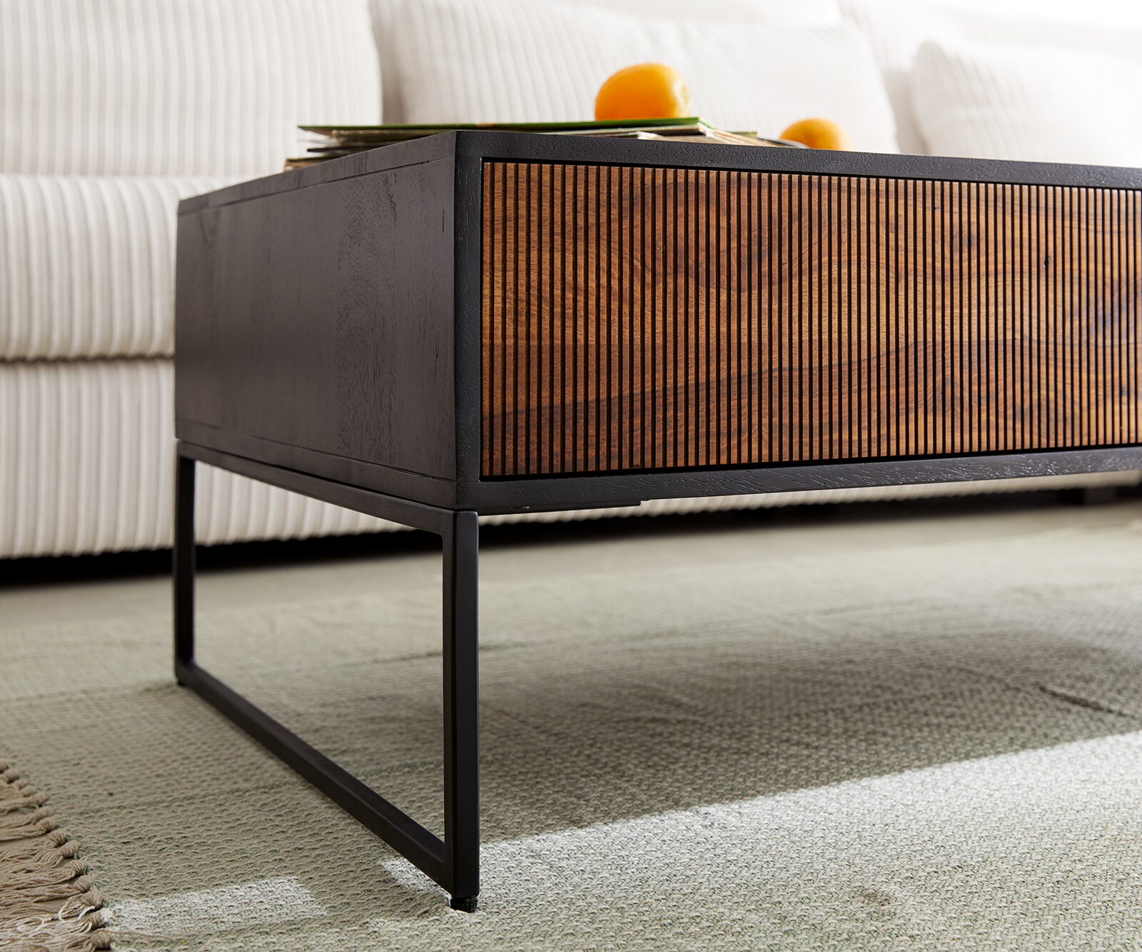 Pied Patin mince 20 cm Métal noir pour meubles à caisson de profondeur 60 cm (lot de 2) 2