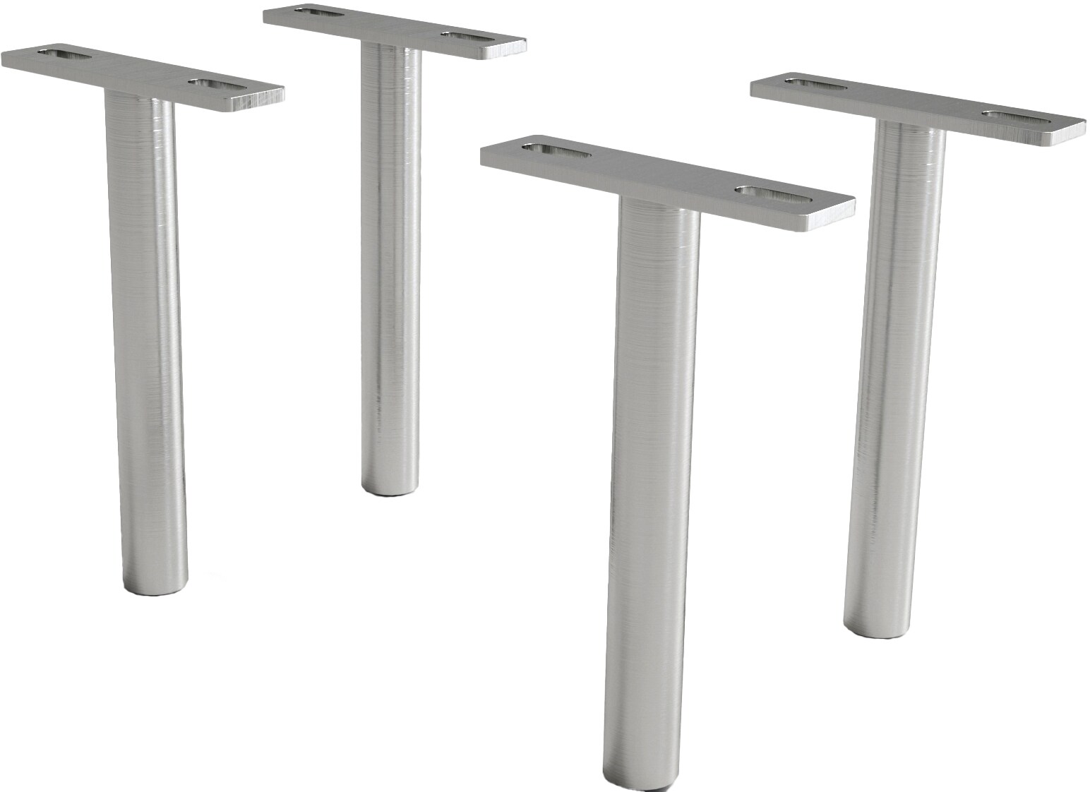 Pied rond en acier inoxydable 20 cm (lot de 4)
