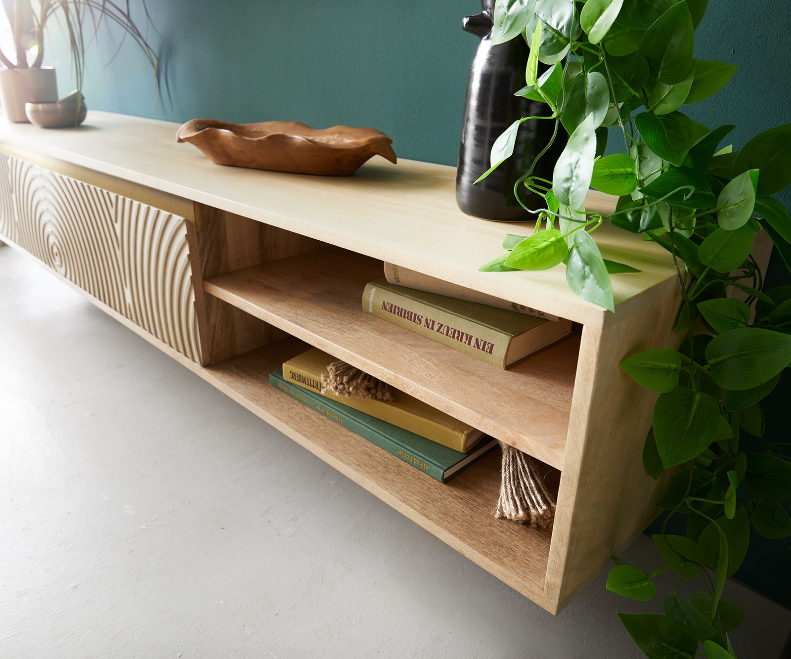 Meuble-TV Budaya 175 cm en bois de manguier naturel 2 portes  4 Meuble-TV Budaya 175 cm en bois de manguier naturel 2 portes  4