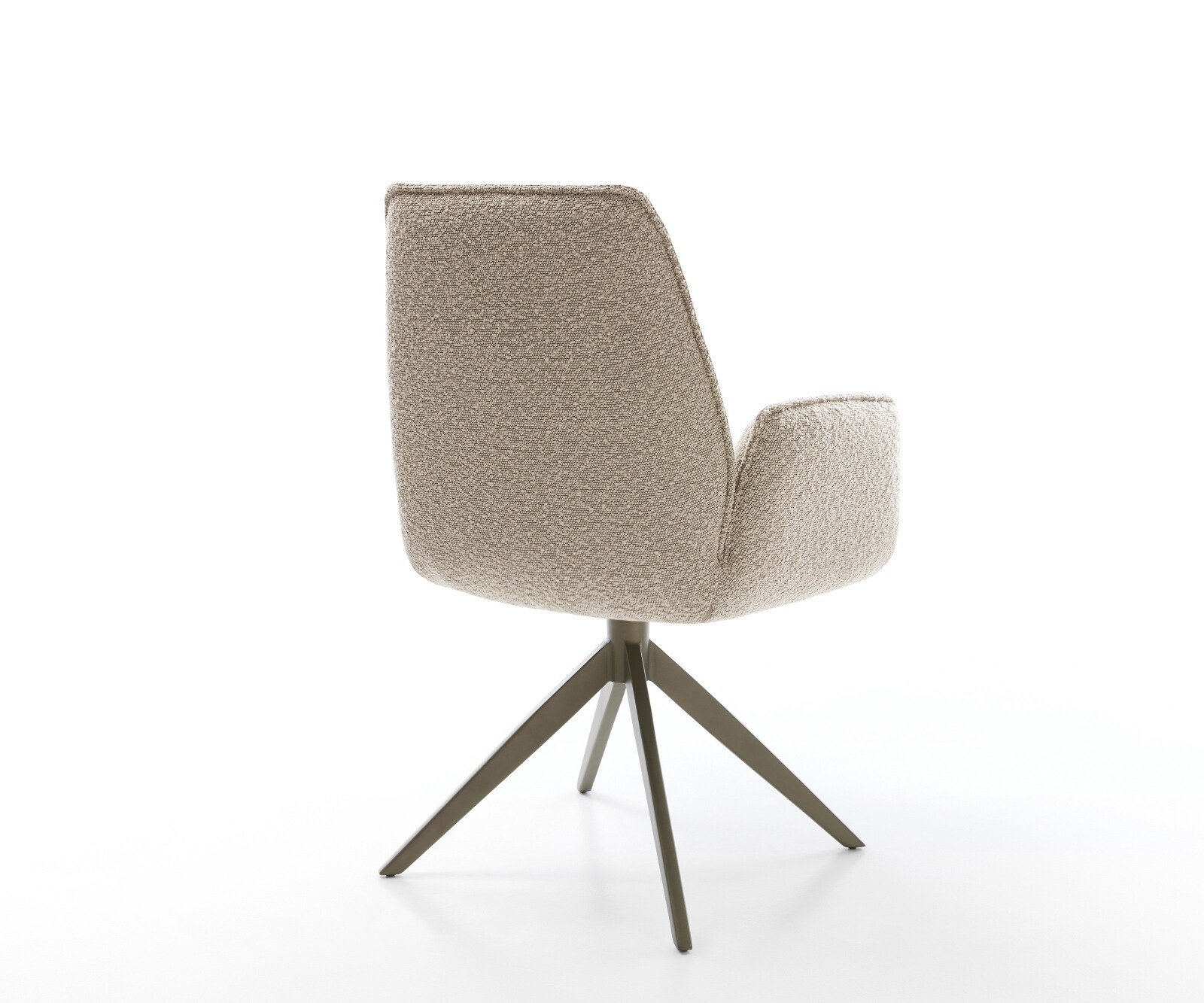 Chaise-pivotante Zoa-Flex bouclé boue pied croisé large aspect titane pivotement sur 360° fonction bascule ressorts ensachés 4