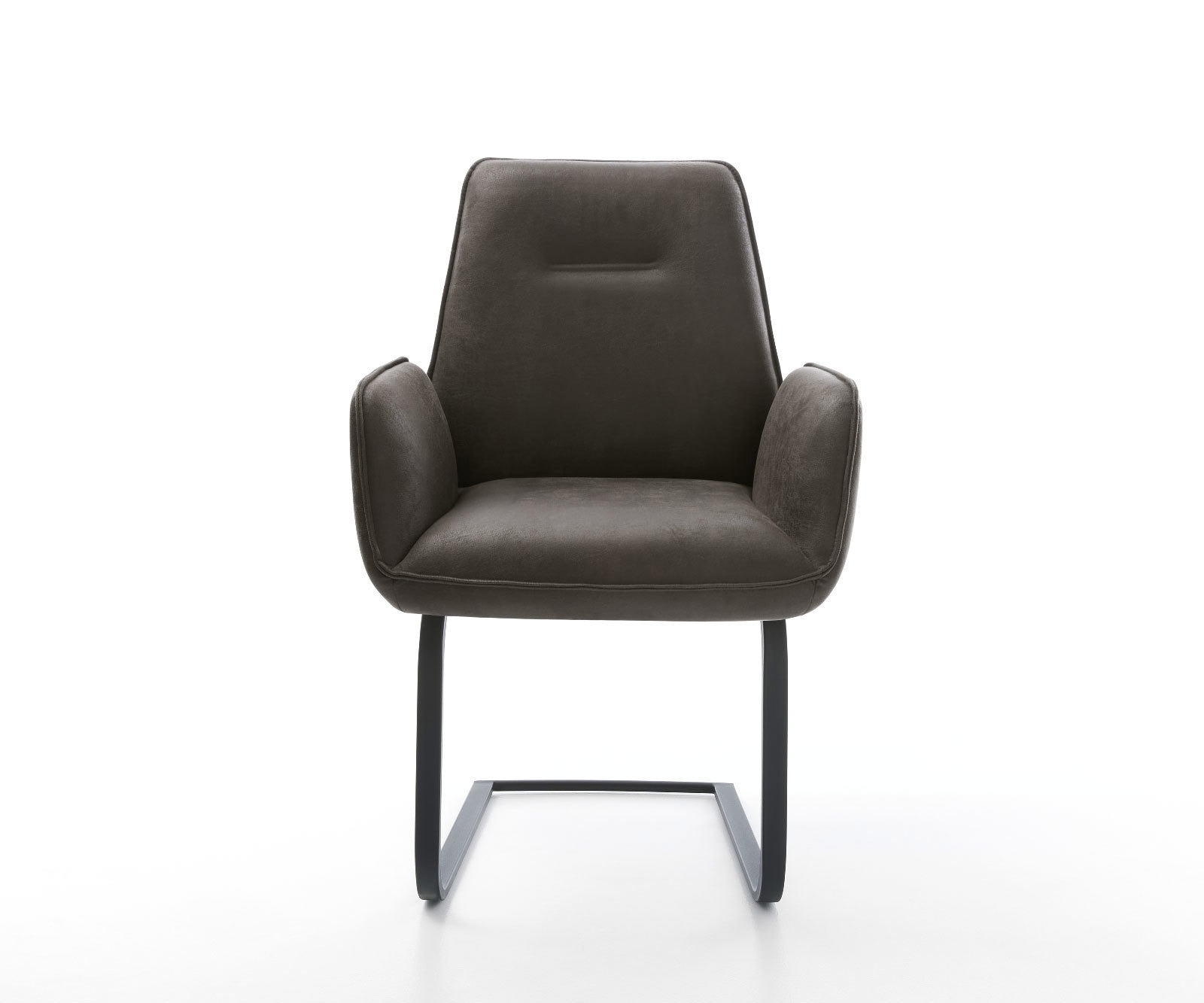 Cantilever Zoa-Flex microvelours anthracite vintage pied cantilever plat noir ressorts ensachés 1 Cantilever Zoa-Flex microvelours anthracite vintage pied cantilever plat noir ressorts ensachés 1