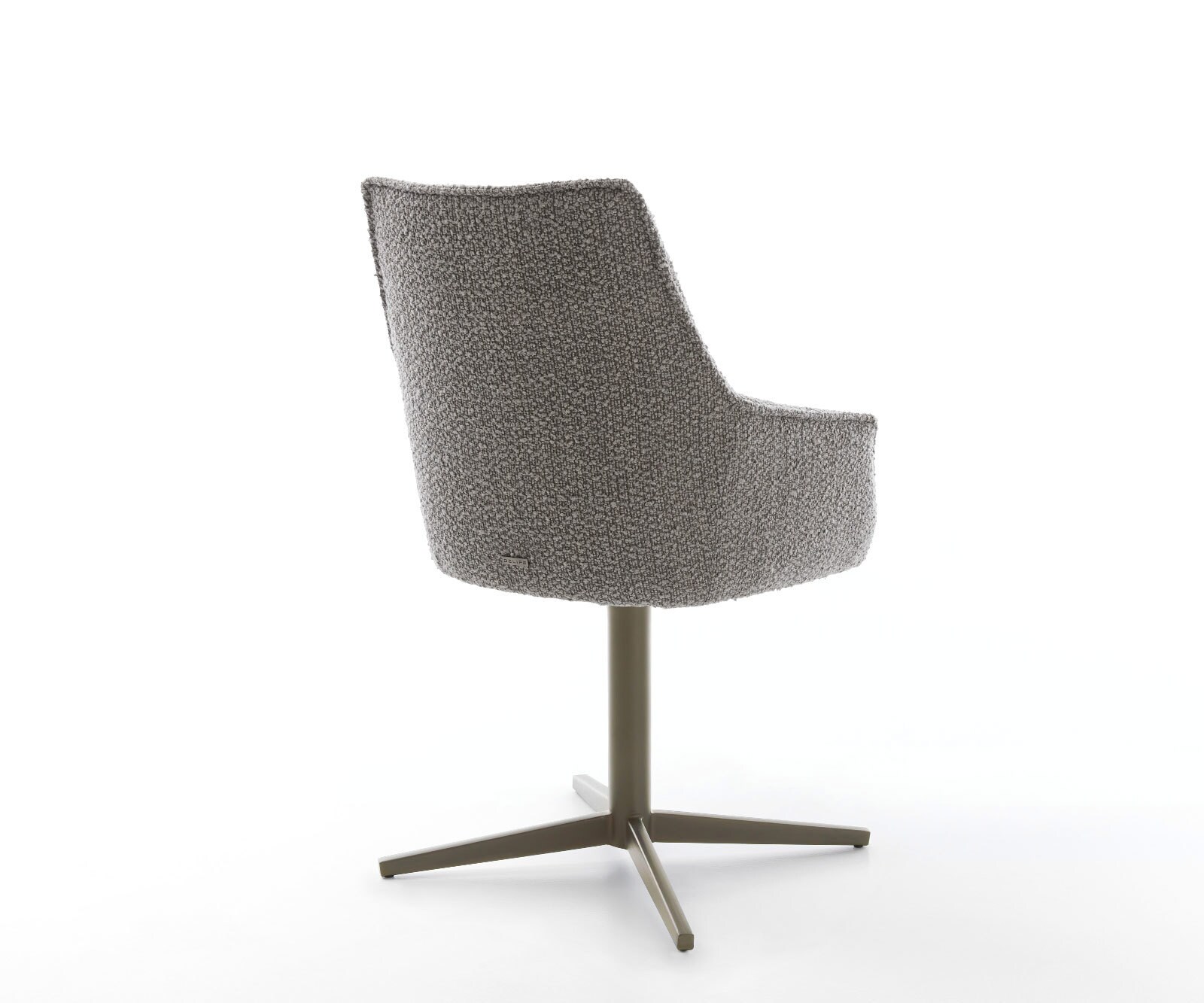 Chaise-pivotante Alja-Flex avec accoudoirs bouclé gris argenté pied de chaise 4 branches aspect titane pivotement sur 360° ressorts ensachés 4 Chaise-pivotante Alja-Flex avec accoudoirs bouclé gris argenté pied de chaise 4 branches aspect titane pivotement sur 360° ressorts ensachés 4