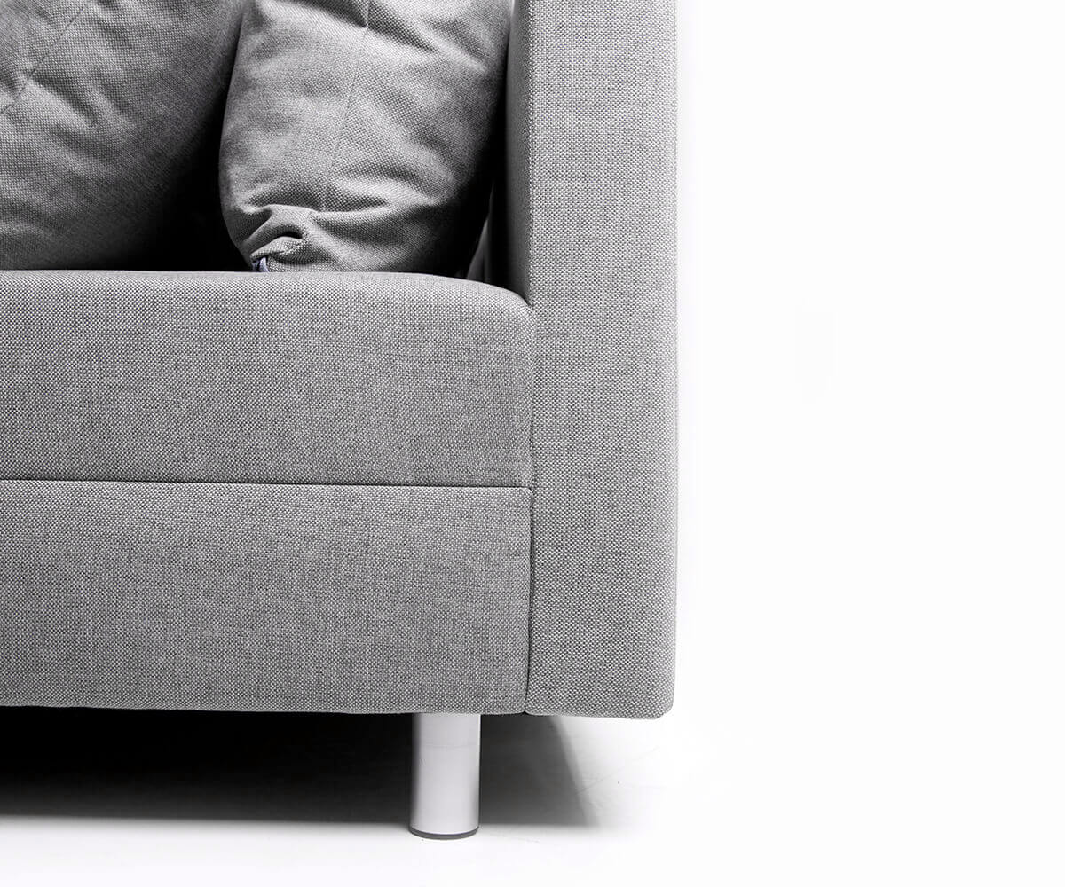 Canapé Clovis gris tabouret tissu plat ottoman  gauche canapé modulable 5 Canapé Clovis gris tabouret tissu plat ottoman  gauche canapé modulable 5