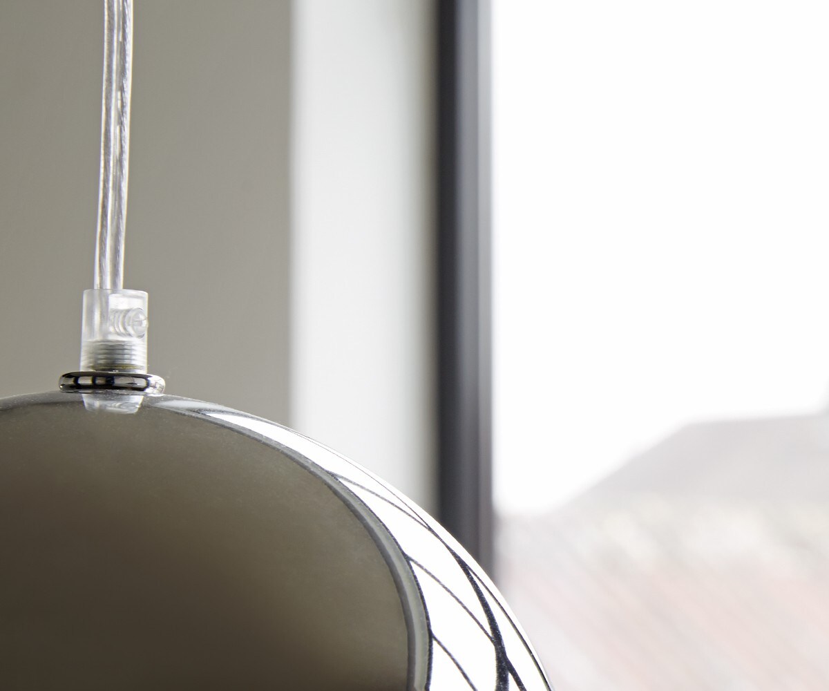 Plafonnier Pentola 75 cm chromé argent métal 3