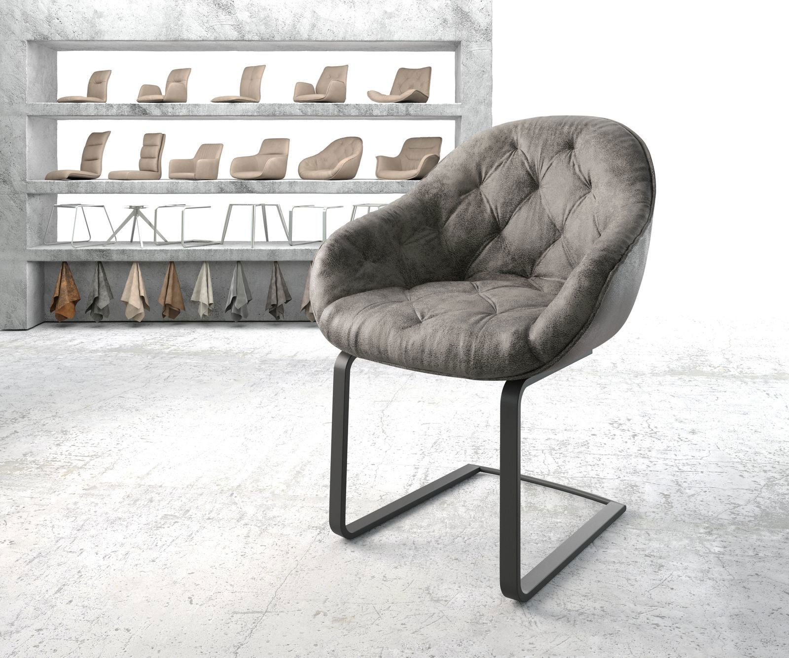 Cantilever Gaio-Flex gris antique cantilever plat noir Cantilever Gaio-Flex gris antique cantilever plat noir