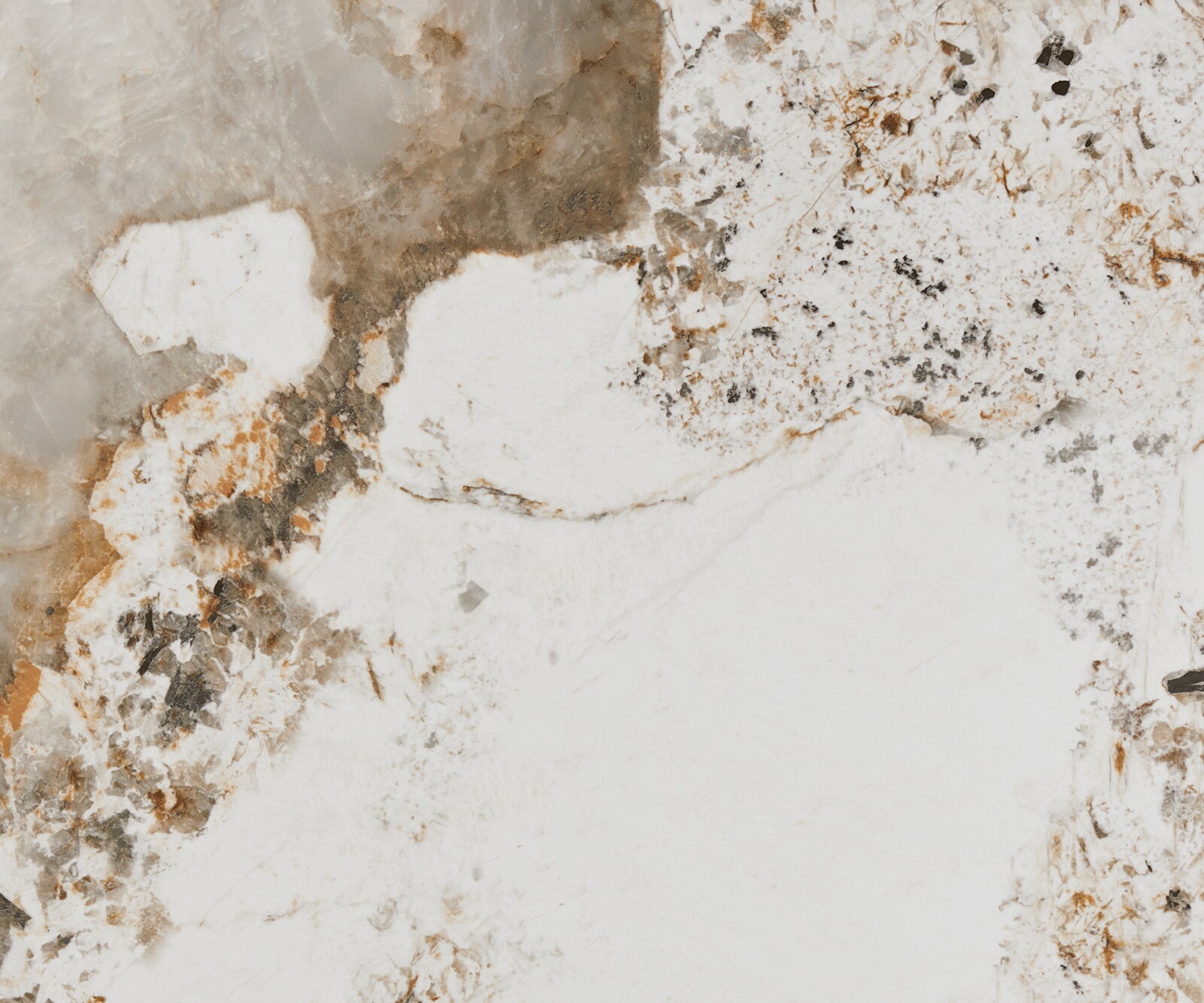 Table à manger Edge ovalee 280x130 céramique Minas mélange blanc-beige Prisma métallique doré 3