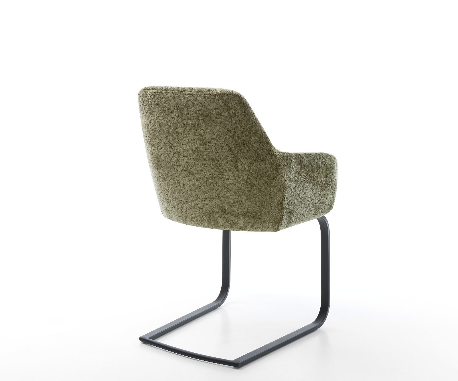 Cantilever Pejo-Flex chenille olive pied cantilever plat noir ressorts ensachés 4