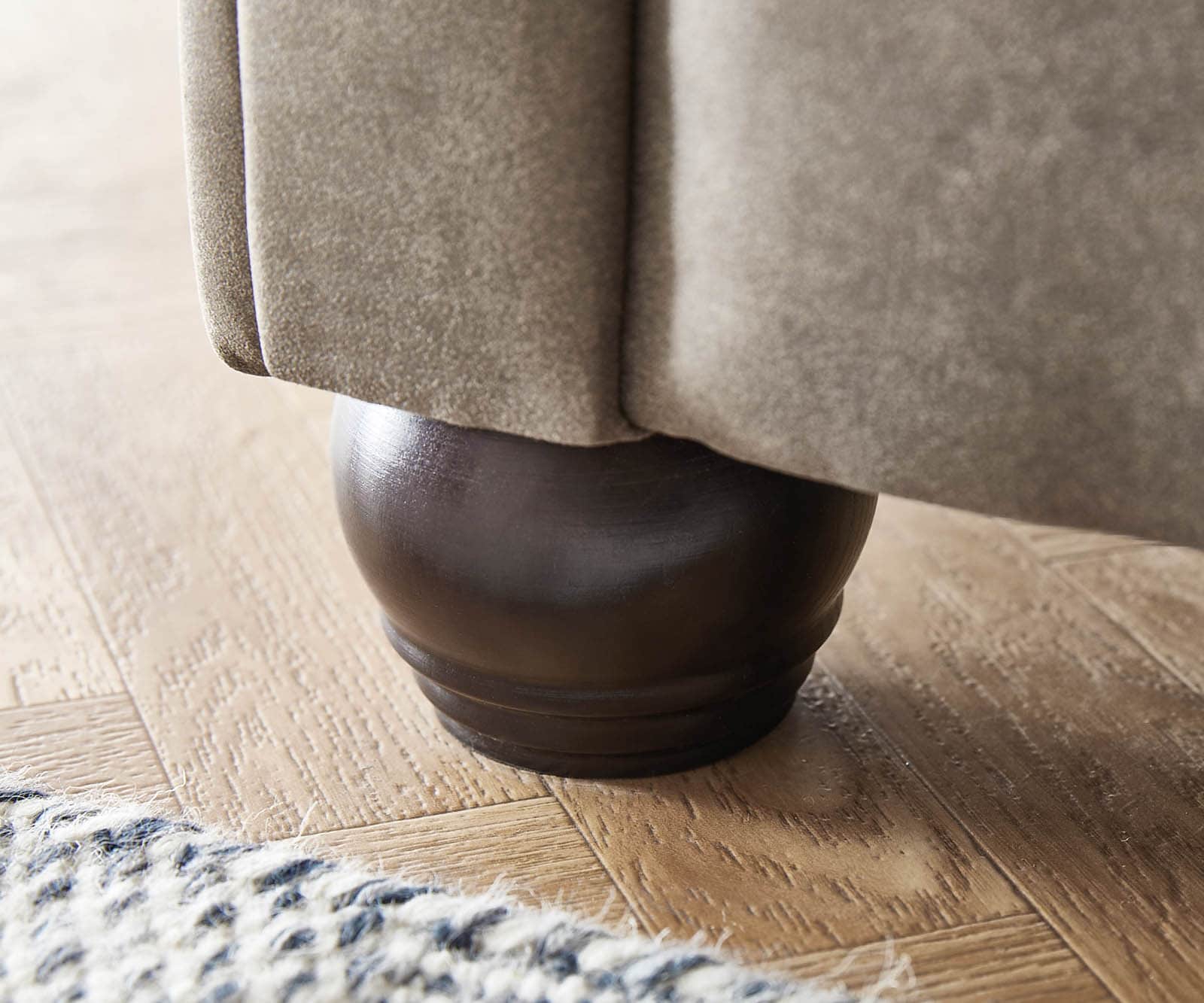 Canapé-d'angle Chesterfield 209x200 cm taupe matelassé 5 Canapé-d'angle Chesterfield 209x200 cm taupe matelassé 5