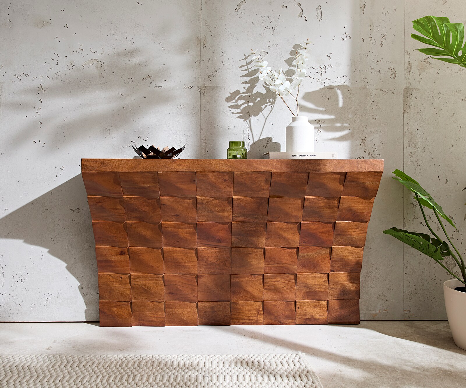 Console Eremos 120x35 cm acacia brun 1