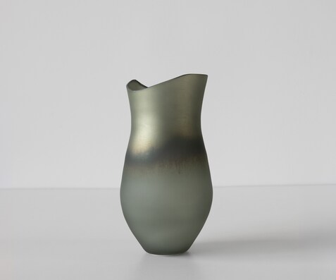 Vase Sinuo l16 x P16 x H30 cm Verre Aurora Soufflé à la bouche
