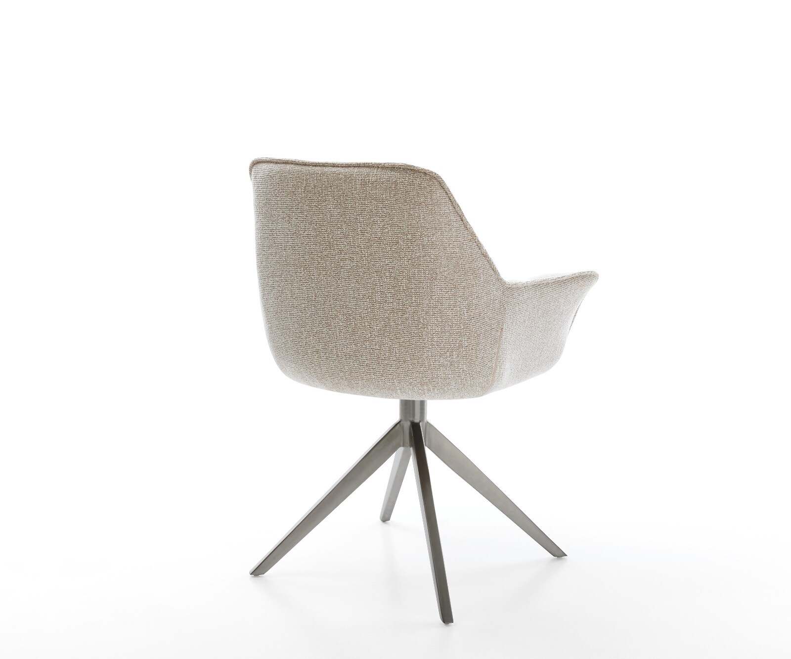 Chaise-pivotante Kaira-Flex tissu tissé doux beige pied croisé large grafiete pivotement sur 360° fonction bascule 5