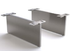 Pieds-à-effet-flottant, 15 cm, en acier inoxydable, pour meubles à caissons d'une profondeur de 45 cm (lot de 2) 3