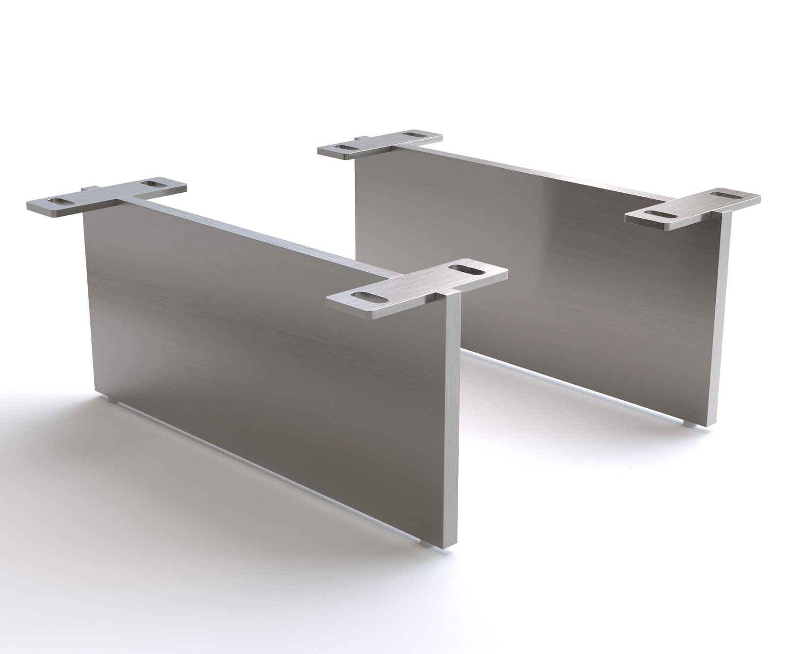 Pied-aspect-flottant 15 cm inox brossé pour meubles à caisson de profondeur 40 cm (set de 2) Pied-aspect-flottant 15 cm inox brossé pour meubles à caisson de profondeur 40 cm (set de 2)