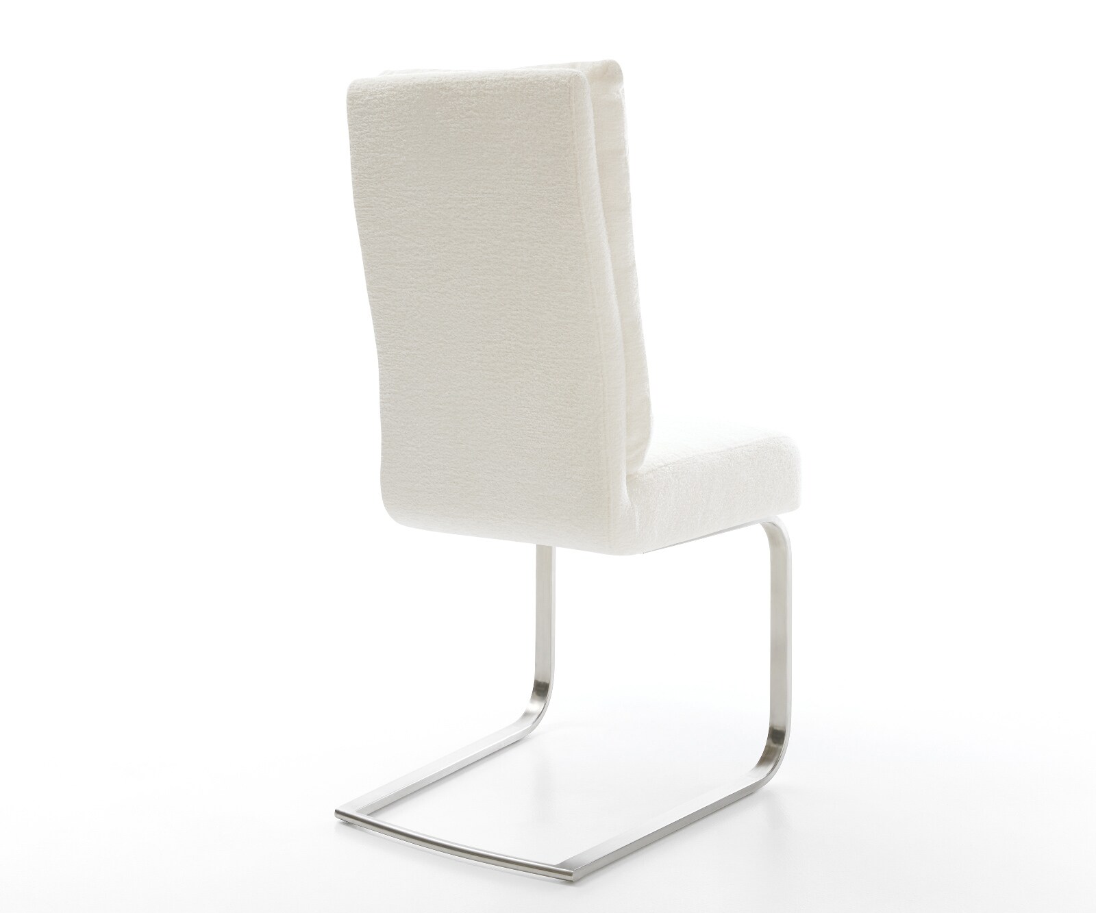 Cantilever Pela-Flex bouclé doux beige pied cantilever plat acier inoxydable resorts ensachés 5
