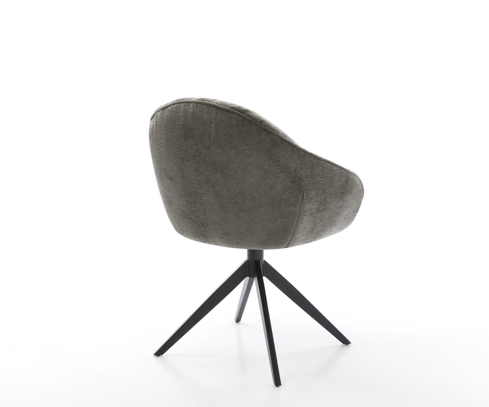 Chaise-pivotante Gaio-Flex bouclé doux couleur boue pied croisé large noir pivotement sur 360° fonction bascule 5