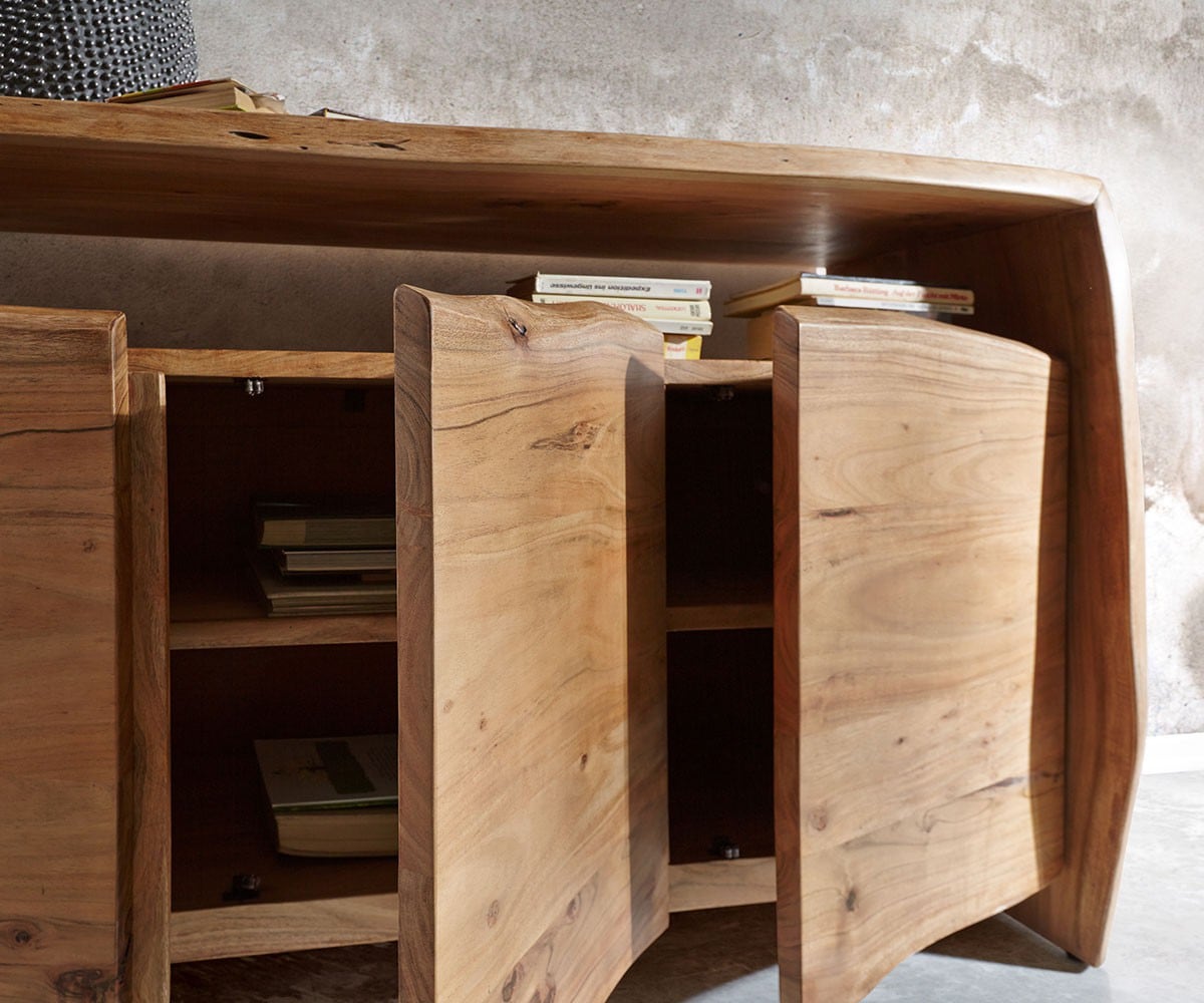 Commode Live-Edge 145 cm acacia nature 3 portes 2 Commode Live-Edge 145 cm acacia nature 3 portes 2