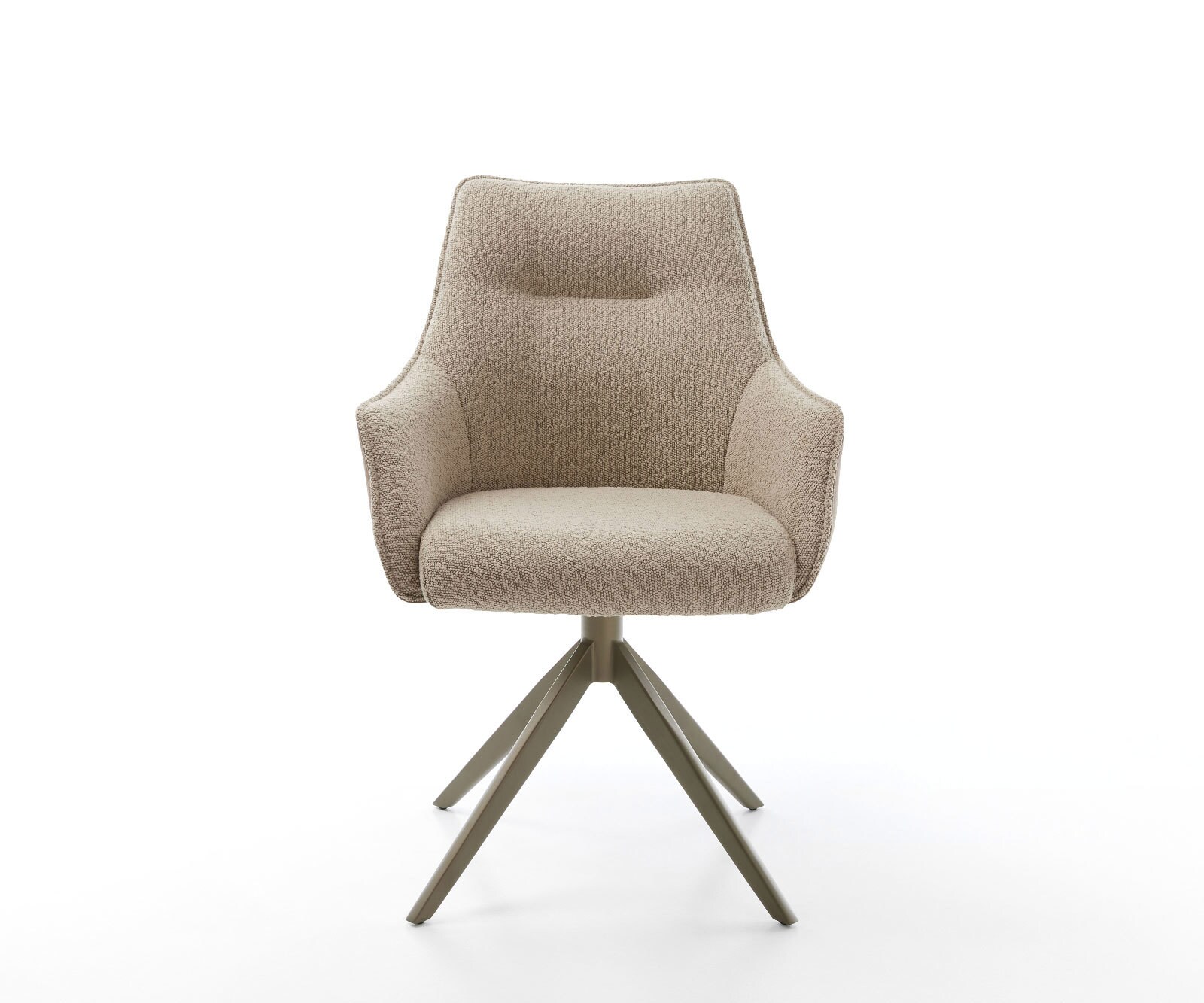 Chaise-pivotante Alja-Flex microvelours boue pied croisé large aspect titane pivotement sur 360° fonction bascule ressorts ensachés 1