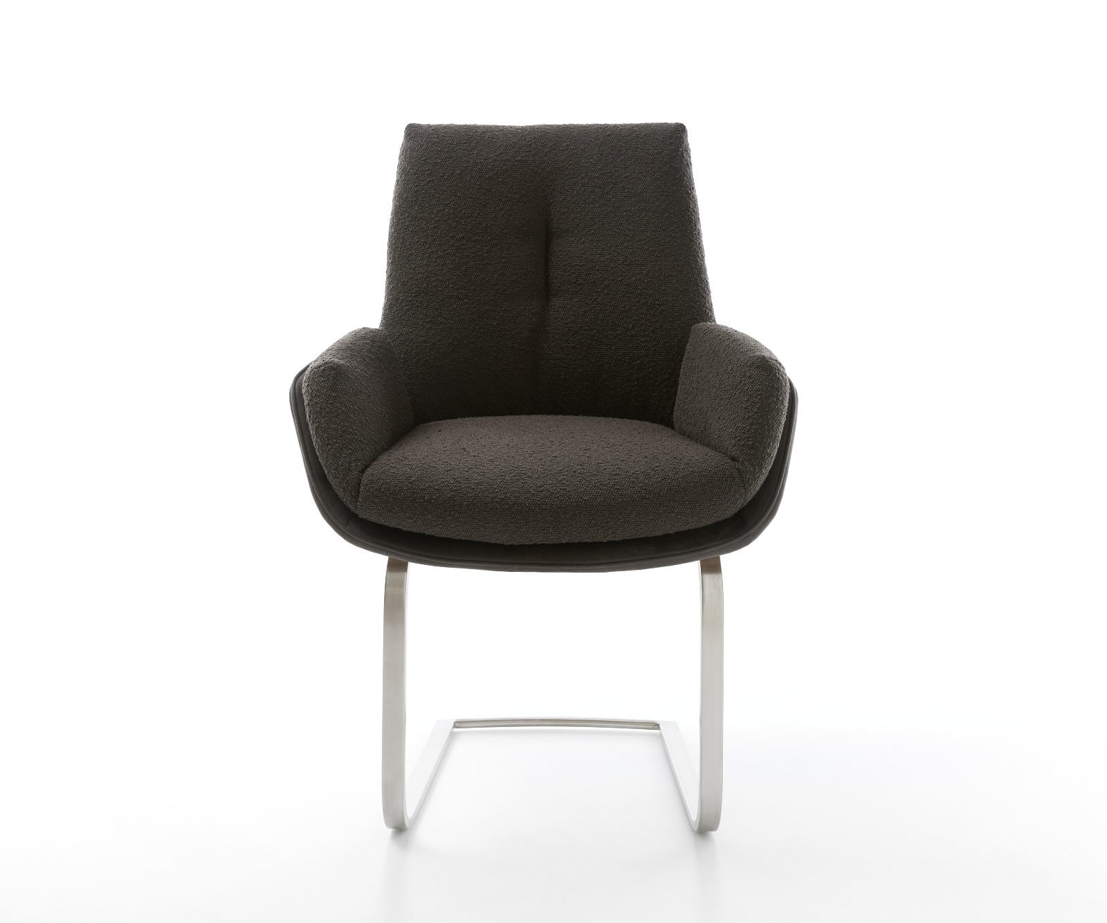 Cantilever Clea-Flex tissu mixte noir pied cantilever plat acier inoxydable brossé 1 Cantilever Clea-Flex tissu mixte noir pied cantilever plat acier inoxydable brossé 1