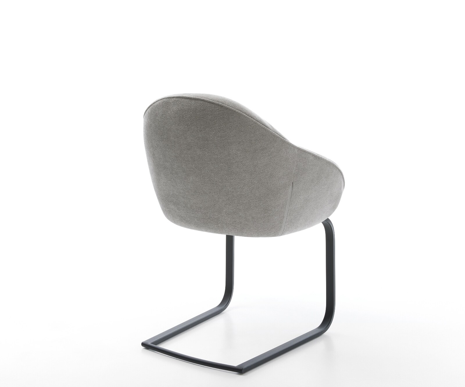 Cantilever Gaio-Flex tissu structuré doux gris pied cantilever plat noir 5