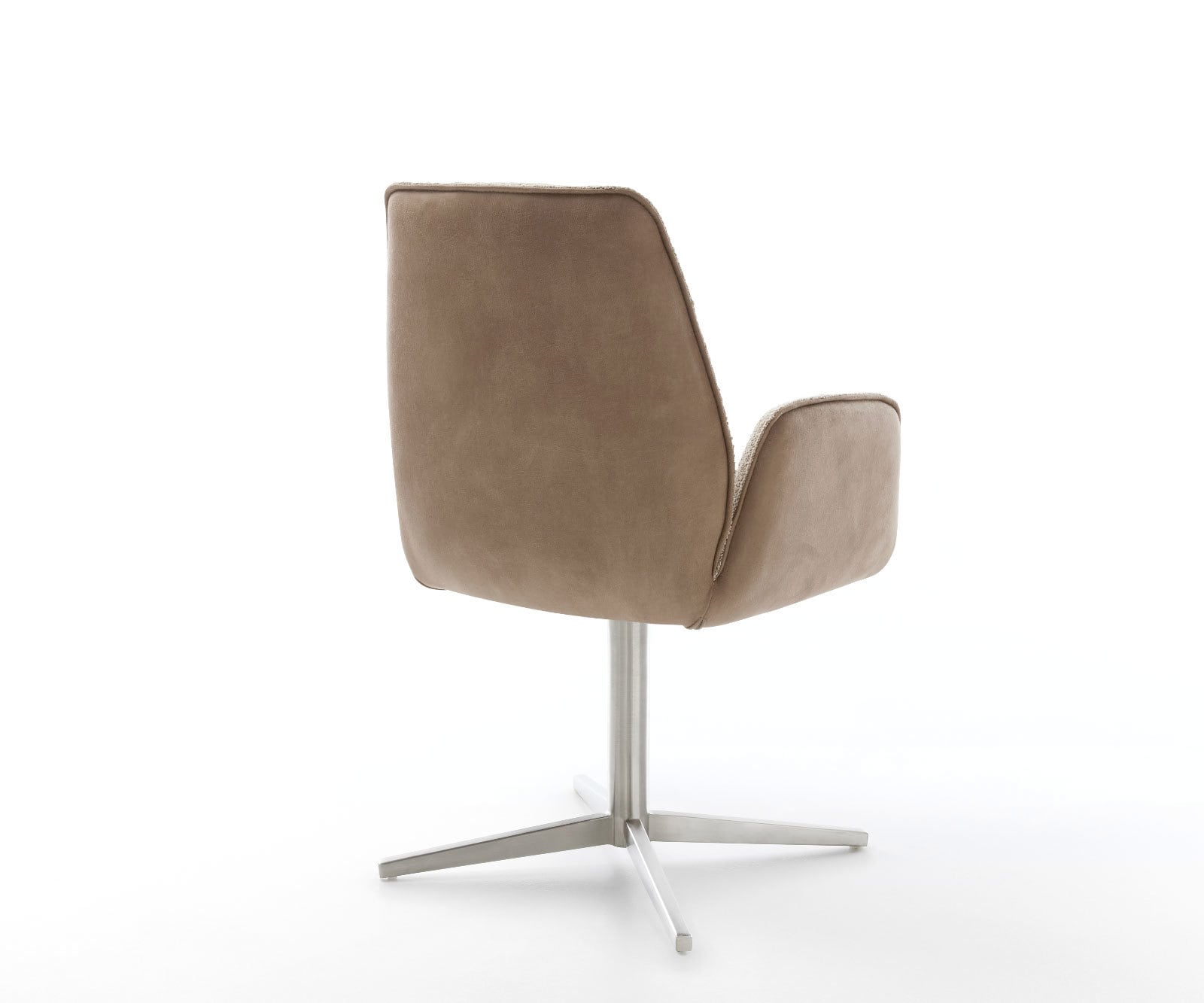 Chaise-pivotante Zoa-Flex tissu mixte couleur boue pied de chaise 4 branches acier inoxydable brossé pivotement sur 360° ressorts ensachés 4 Chaise-pivotante Zoa-Flex tissu mixte couleur boue pied de chaise 4 branches acier inoxydable brossé pivotement sur 360° ressorts ensachés 4