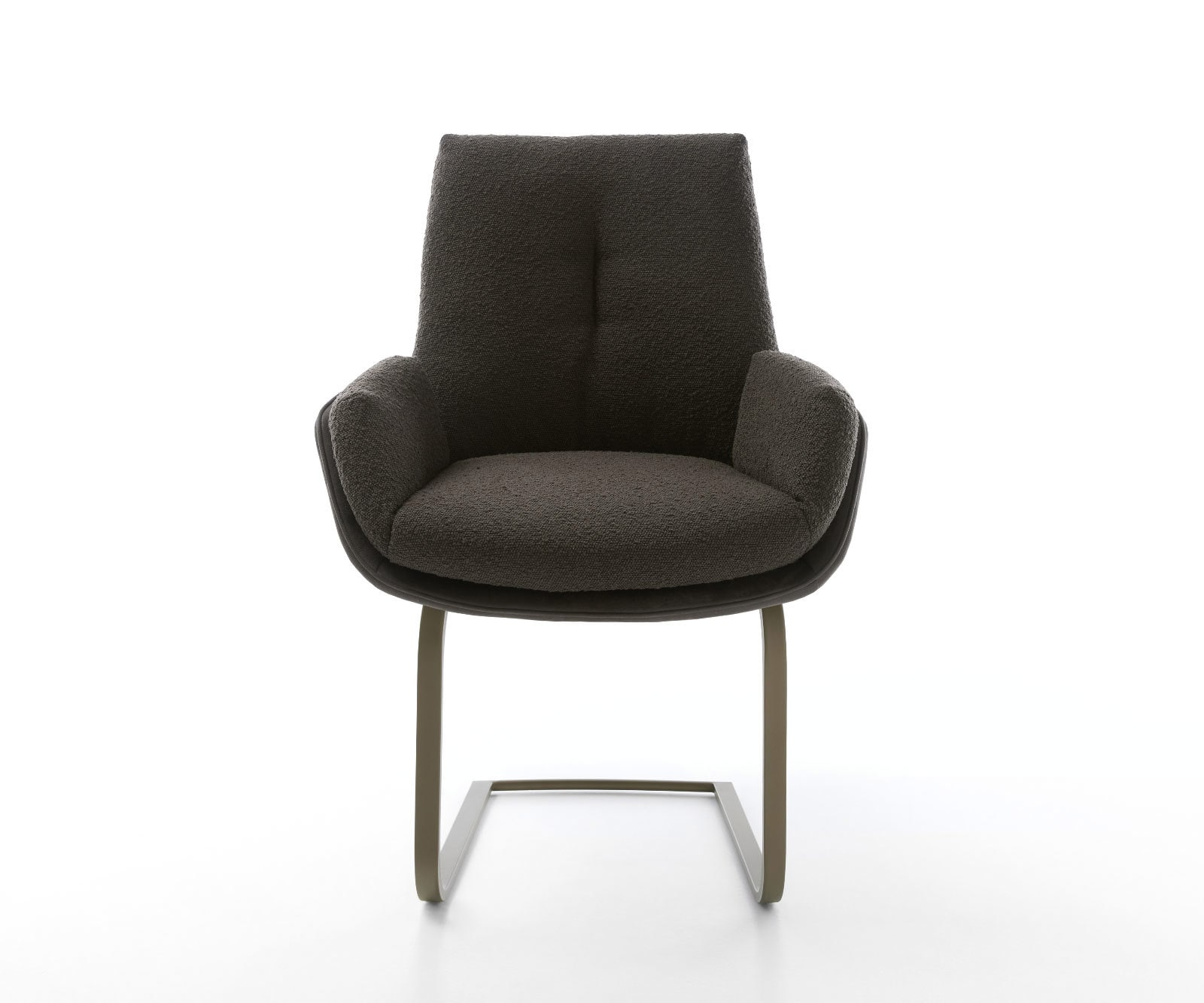 Cantilever Clea-Flex tissu mixte noir pied cantilever plat aspect titane 1 Cantilever Clea-Flex tissu mixte noir pied cantilever plat aspect titane 1