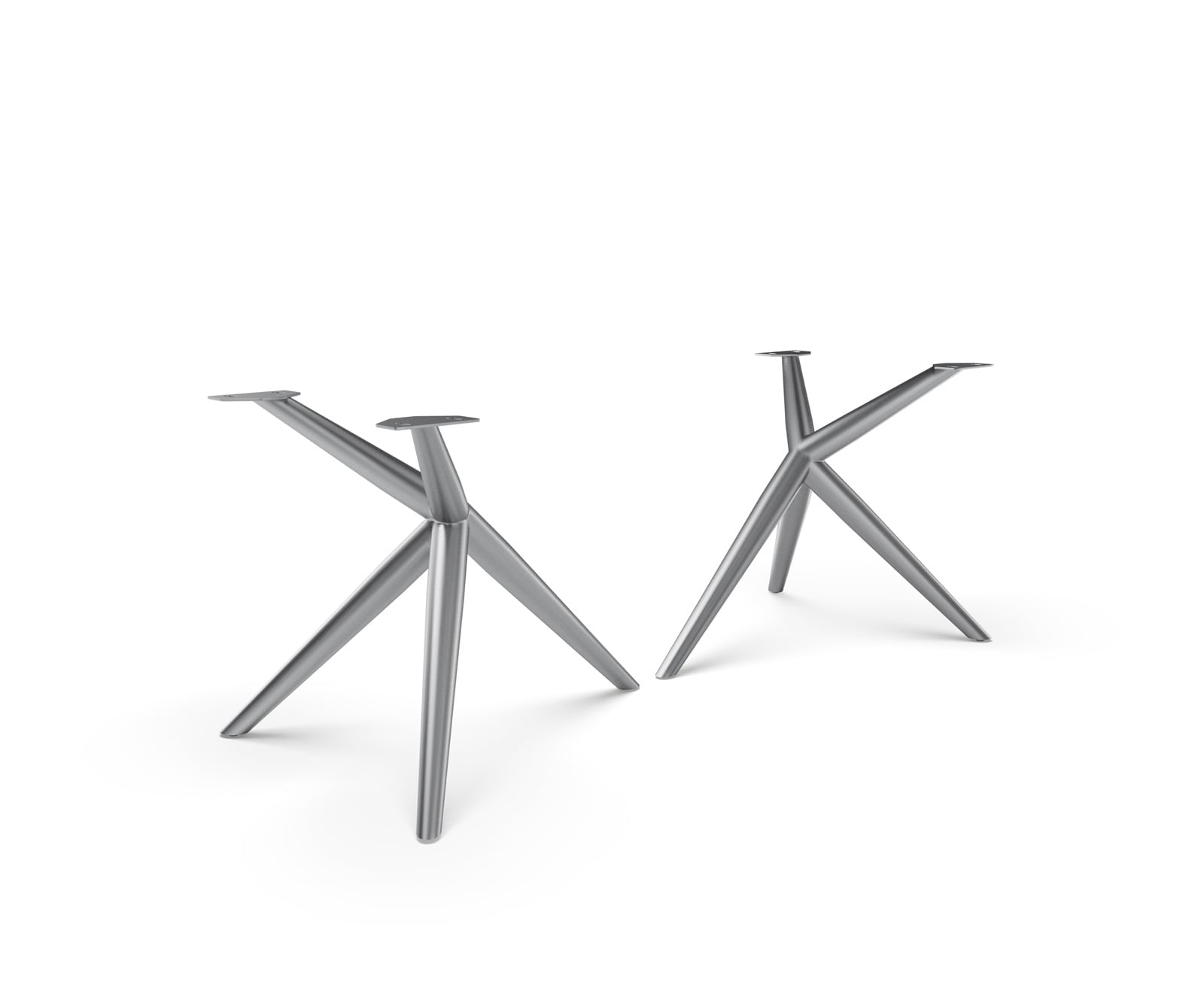 Piètement de table Estelar rond acier inoxydable (set de 2 pièces) Piètement de table Estelar rond acier inoxydable (set de 2 pièces)