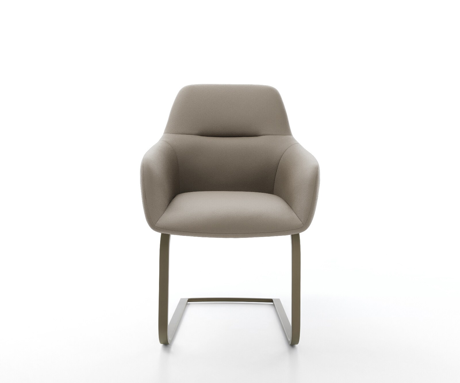 Cantilever Pejo-Flex cuir de vache couleur boue pied cantilever plat aspect titane ressorts ensachés 2