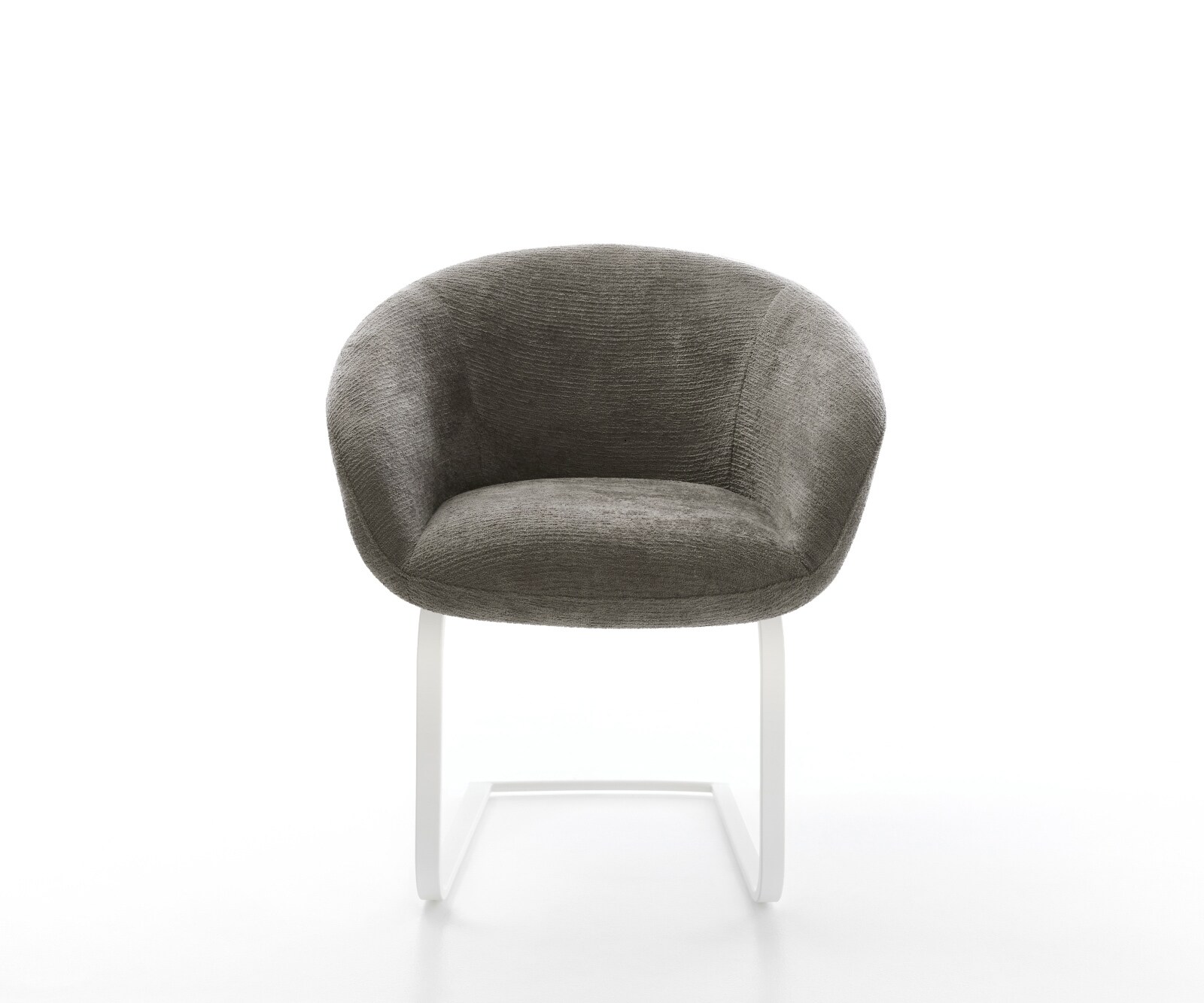 Cantilever Vinka-Flex avec accoudoirs bouclé doux couleur boue pied cantilever plat blanc resorts ensachés 2