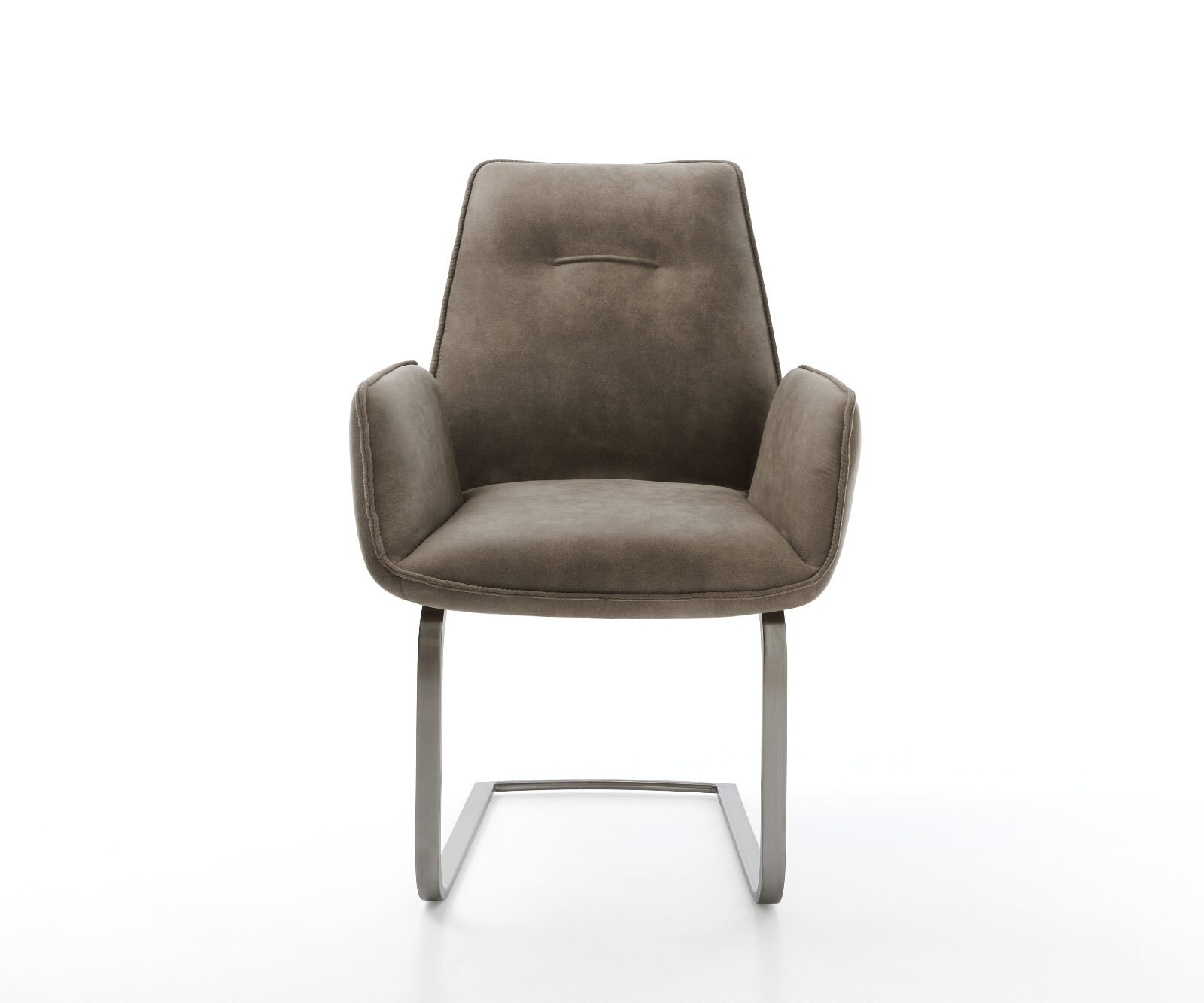 Cantilever Zoa-Flex microvelours taupe vintage pied cantilever plat grafiete ressorts ensachés 2