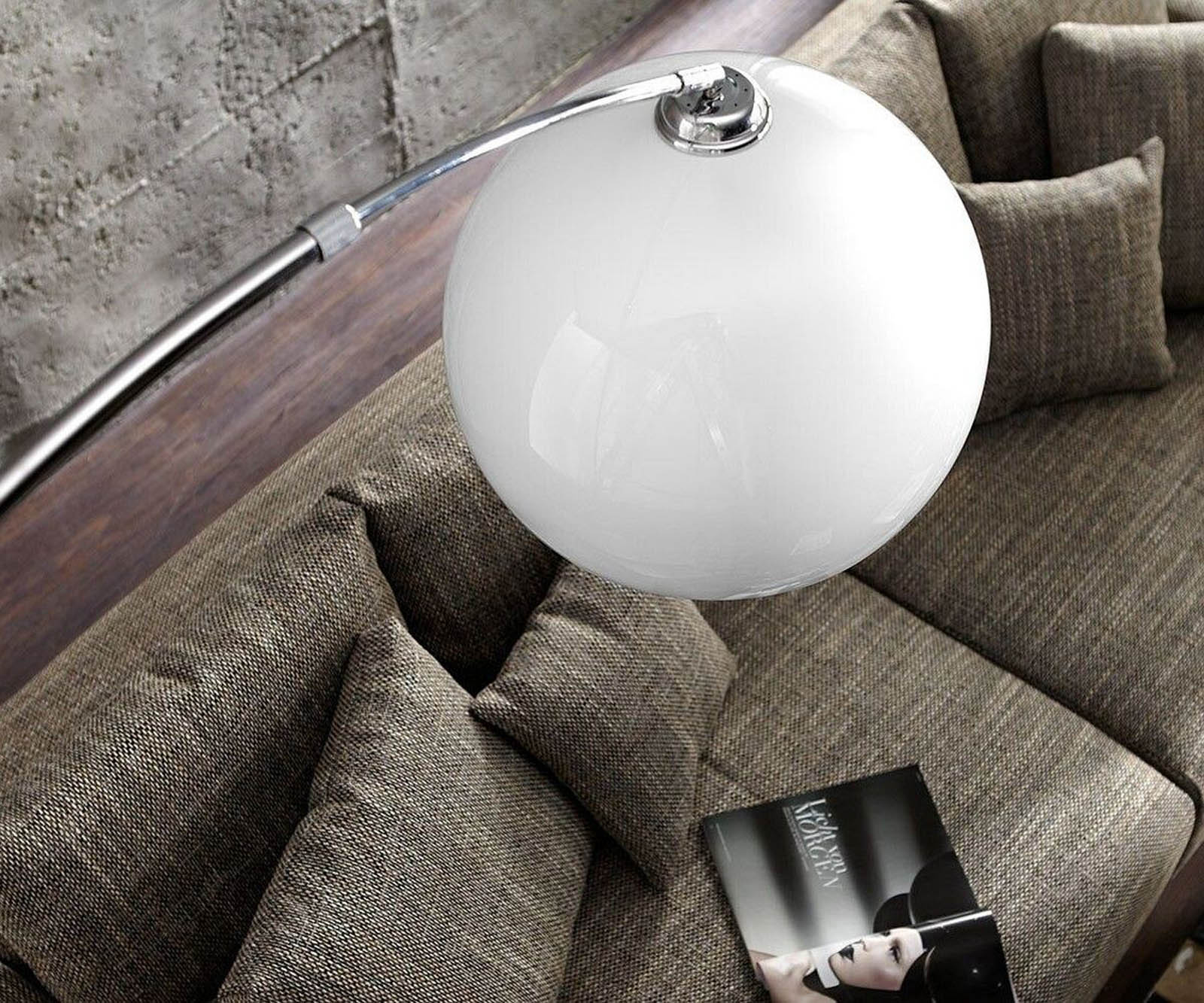 Lampe Big-Deal éco lounge arc marbre blanc réglable  3