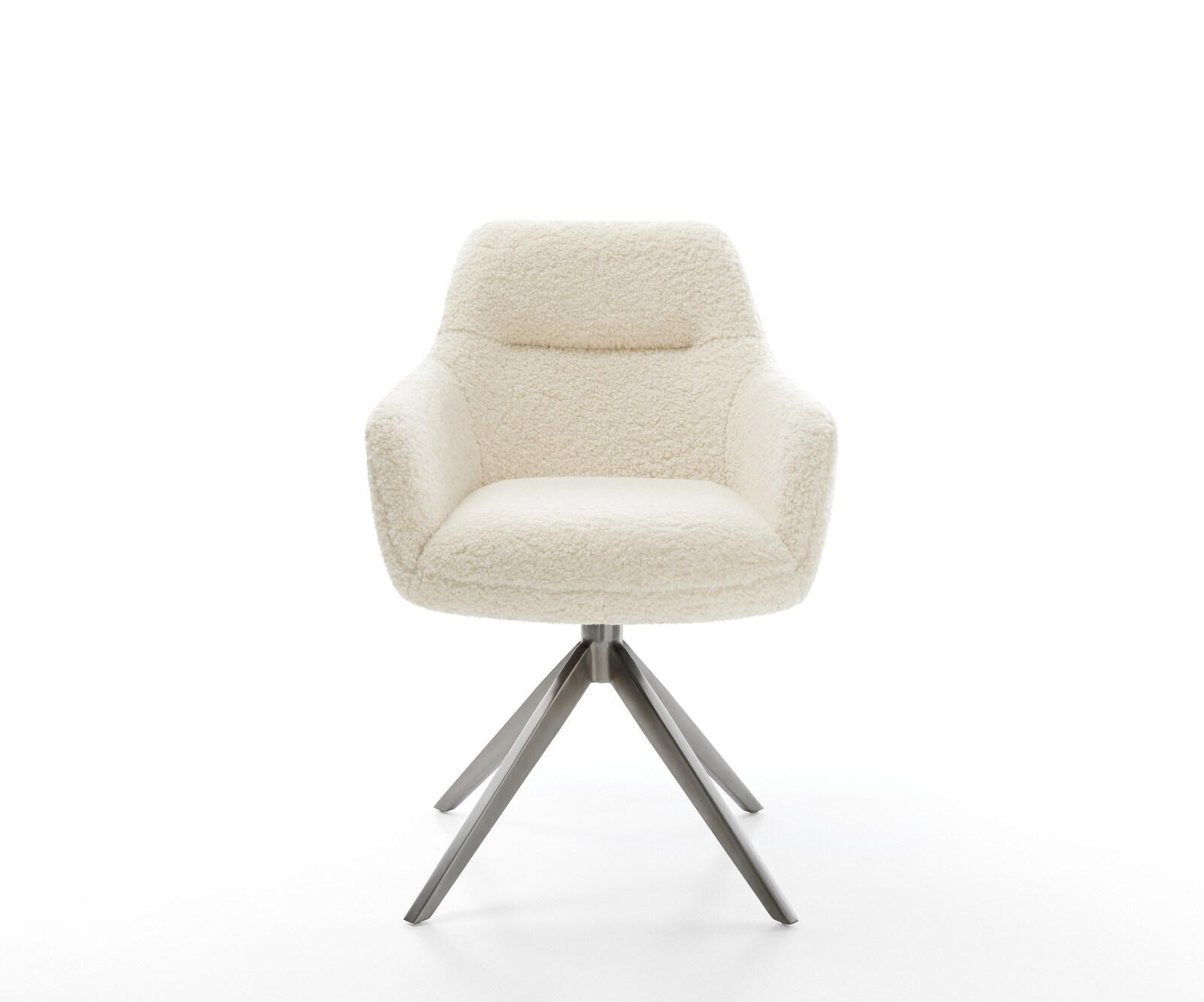 Chaise-pivotante Pejo-Flex tissu teddy beige pied croisé large grafiete pivotement sur 360° fonction bascule resorts ensachés 2