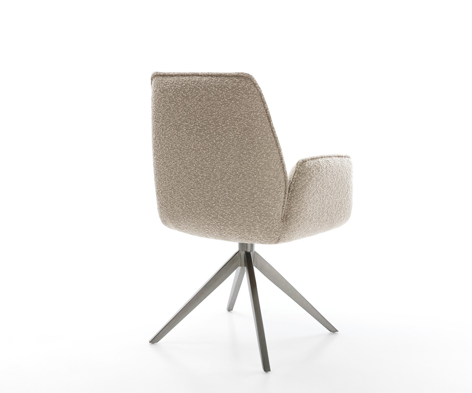 Chaise-pivotante Zoa-Flex bouclé boue pied croisé large grafiete pivotement sur 360° fonction bascule ressorts ensachés 4