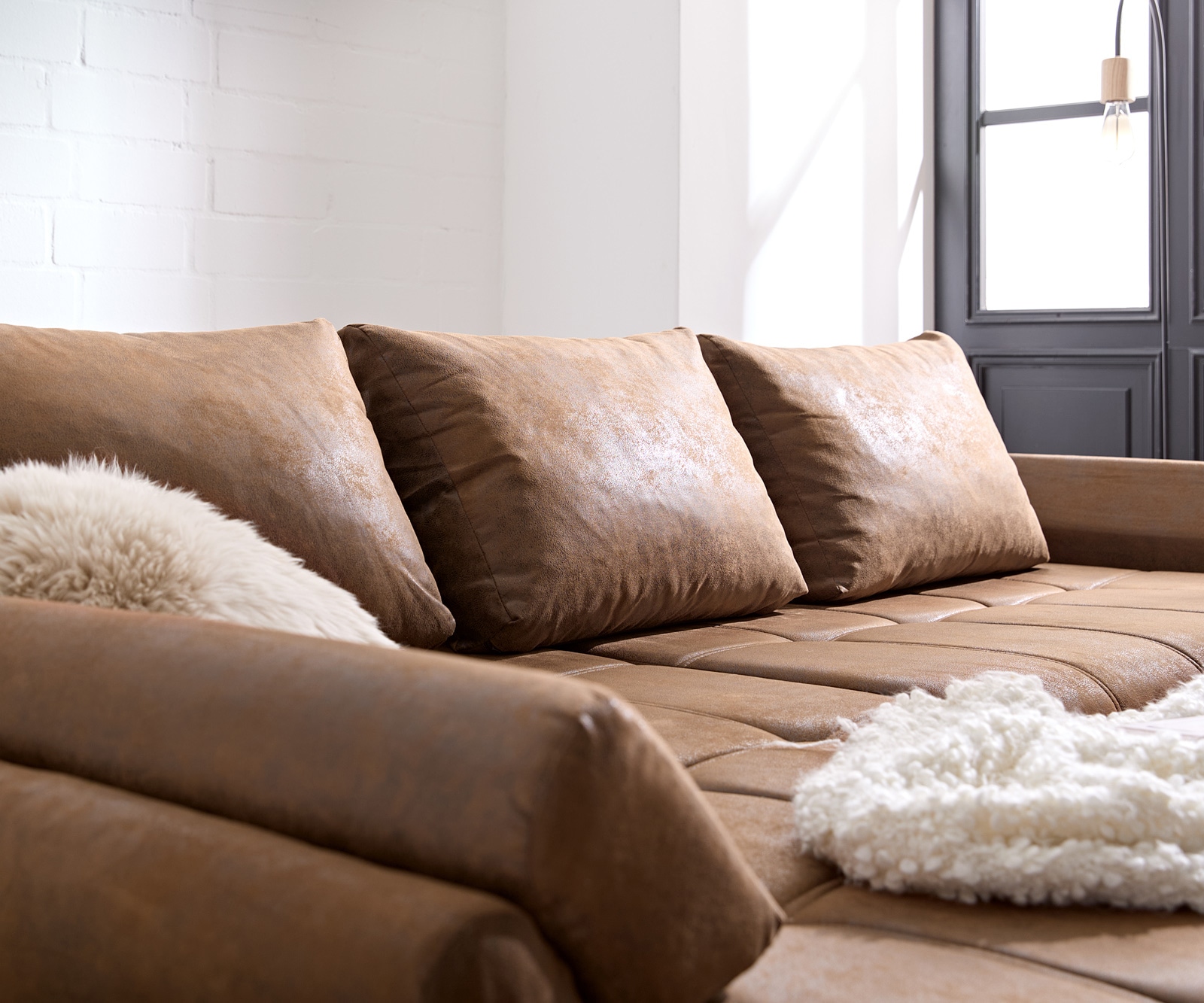 Canapé Loana 275x185 cm marron avec fonction lit 6 Canapé Loana 275x185 cm marron avec fonction lit 6