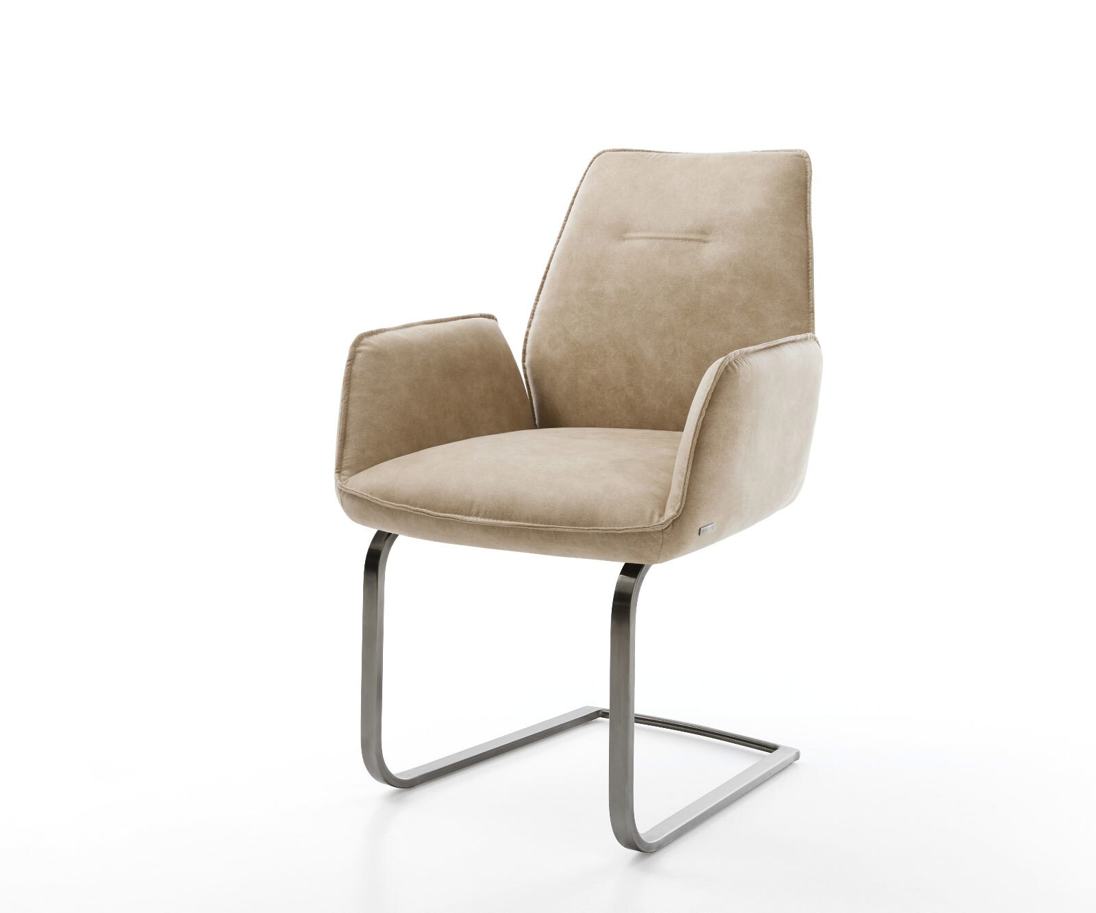 Cantilever Zoa-Flex microvelours beige vintage pied cantilever plat grafiete ressorts ensachés 1