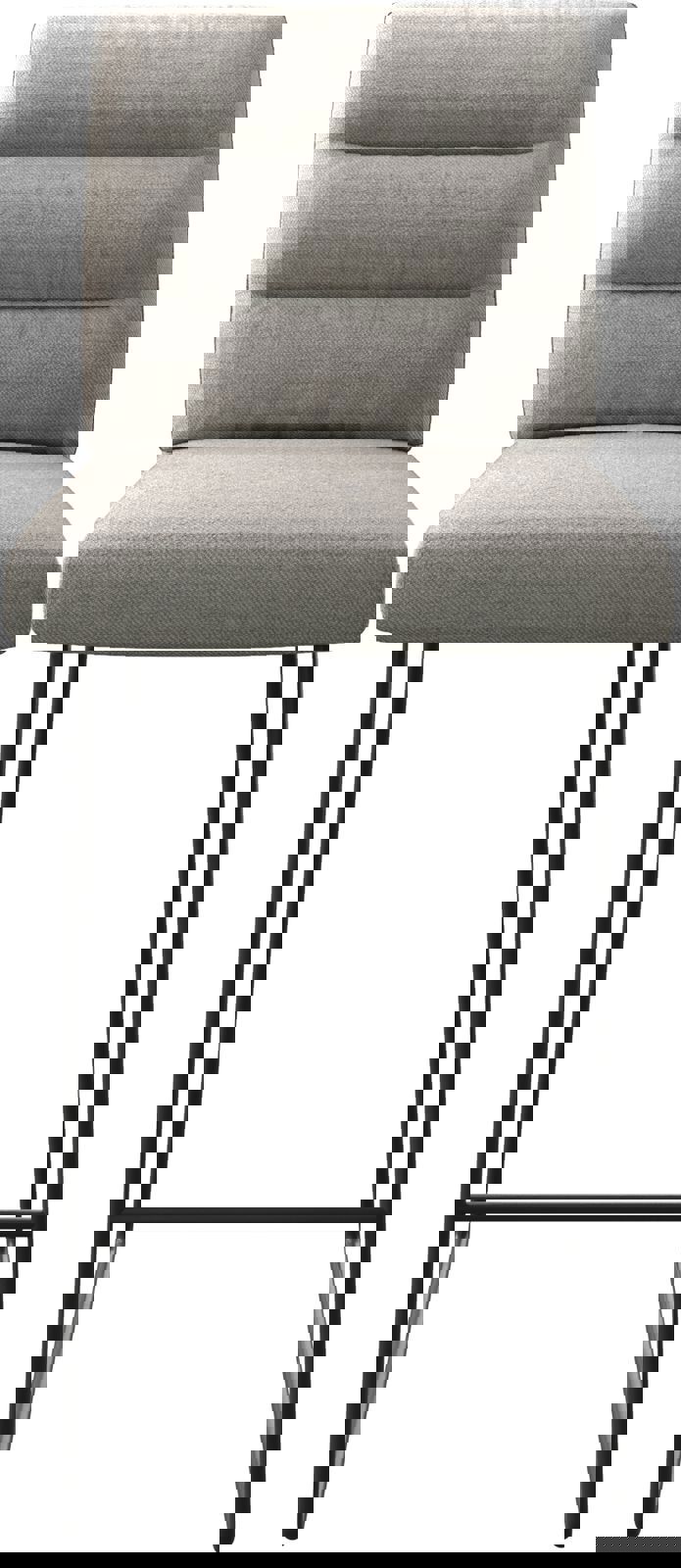 Chaise-de-bar Pela-Flex rayures gris clair cadre de patins métal 3 Chaise-de-bar Pela-Flex rayures gris clair cadre de patins métal 3