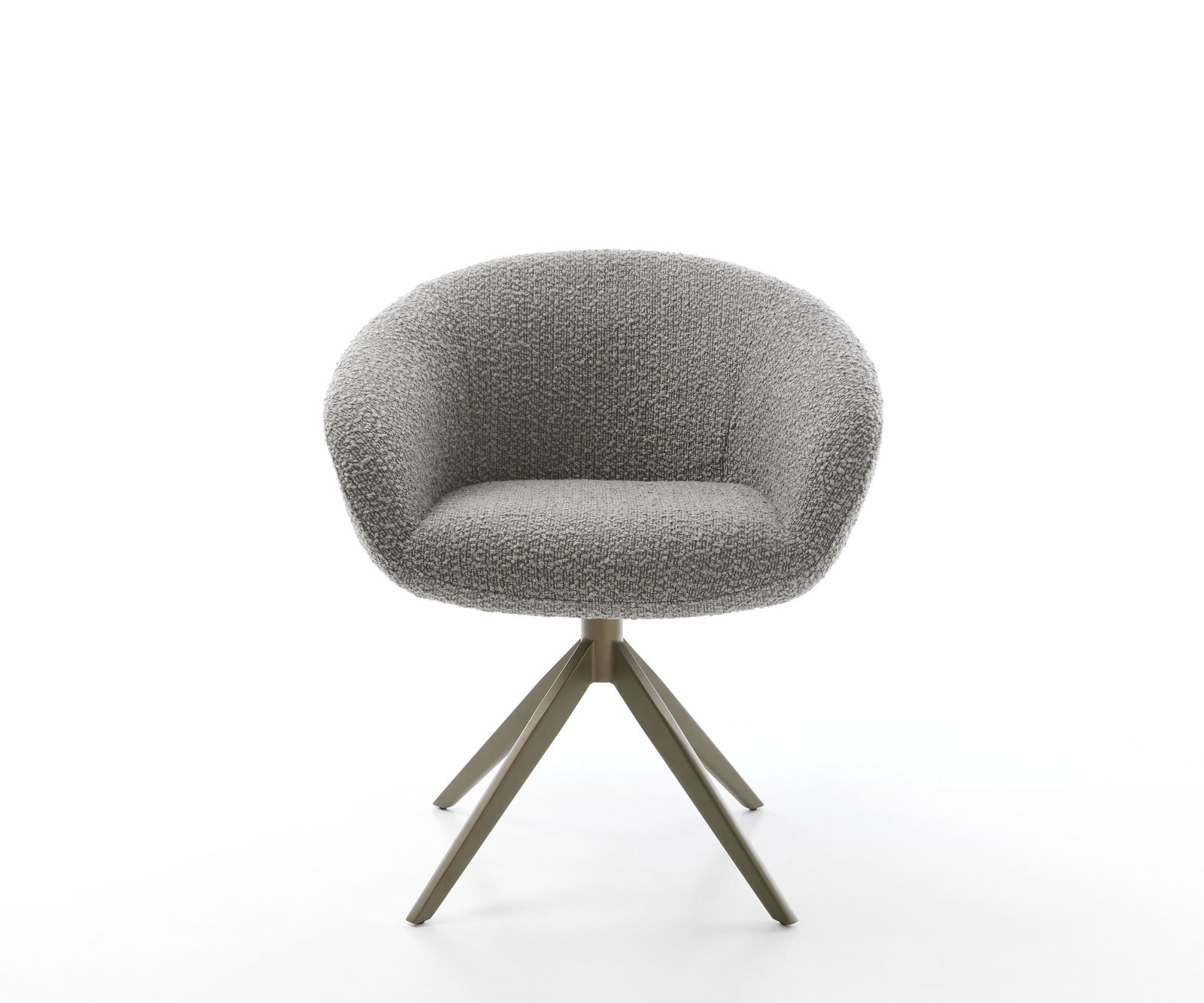 Chaise-pivotante Vinka-Flex bouclé gris argenté pied croisé large aspect titane pivotement sur 360° fonction bascule ressorts ensachés 1 Chaise-pivotante Vinka-Flex bouclé gris argenté pied croisé large aspect titane pivotement sur 360° fonction bascule ressorts ensachés 1