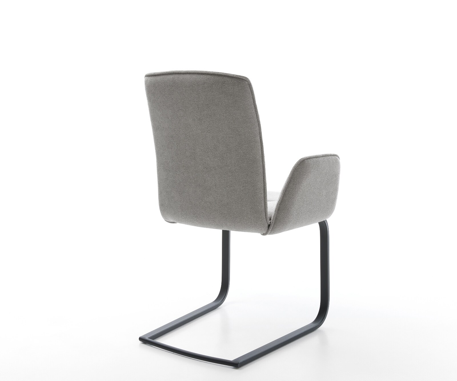 Cantilever Vinja-Flex tissu structuré doux gris pied cantilever plat noir 5