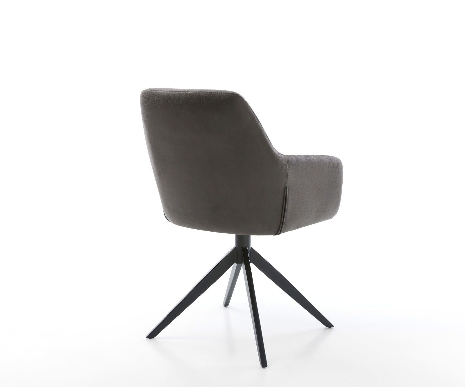 Chaise-pivotante Pejo-Flex microvelours anthracite vintage pied croisé large noir pivotement sur 360° fonction bascule ressorts ensachés 4