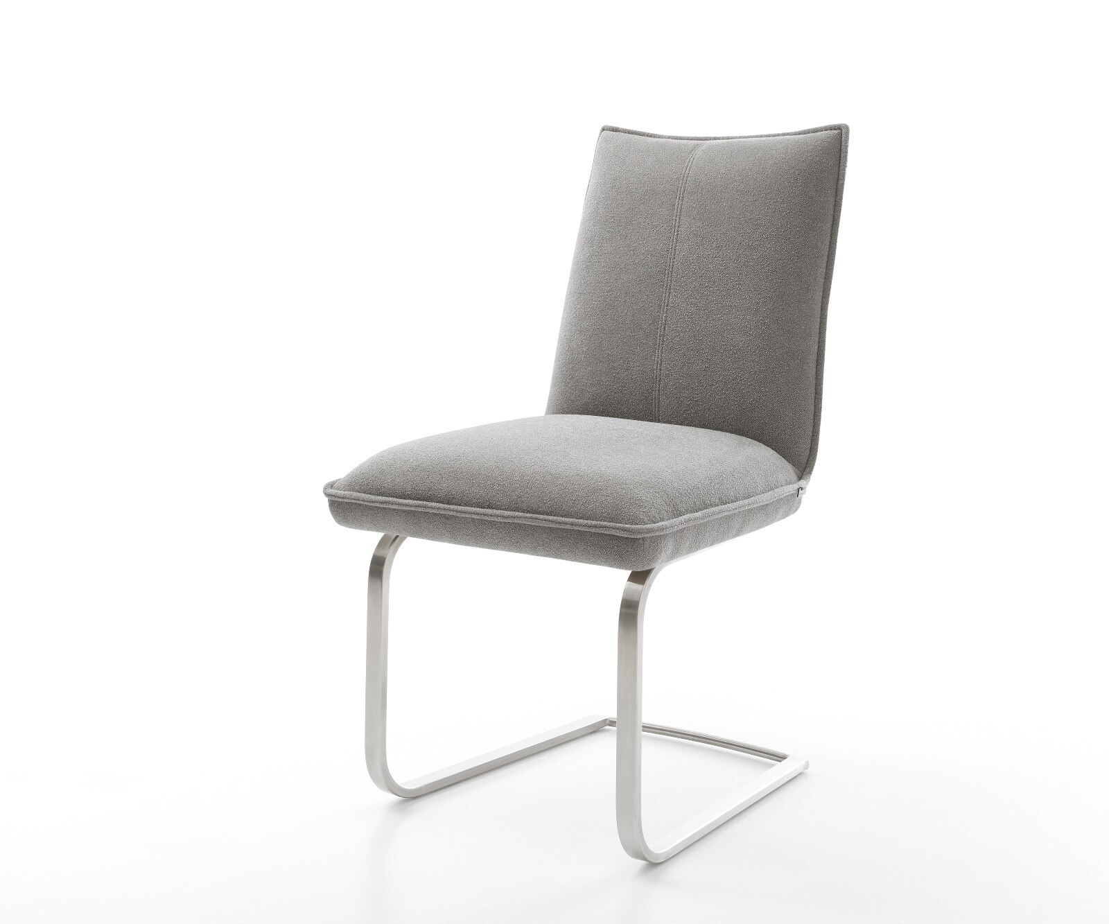 Cantilever Lelio-Flex tissu structuré doux gris pied cantilever plat acier inoxydable resorts ensachés 1