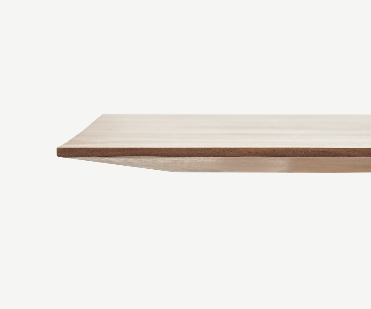 Table-à-manger Edge 200x100 acacia nature métal incliné bord suisse 4