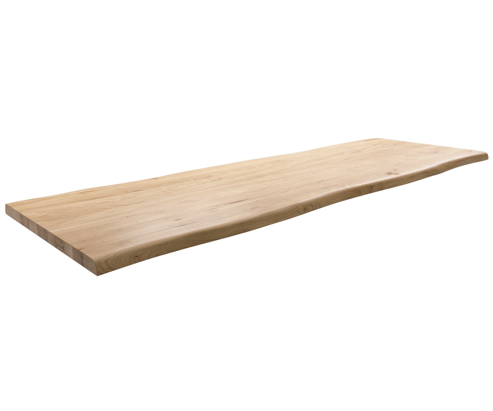 Plateau de table à manger Edge 300x100x2,5+2,5 chêne naturel huilé Live-Edge 1