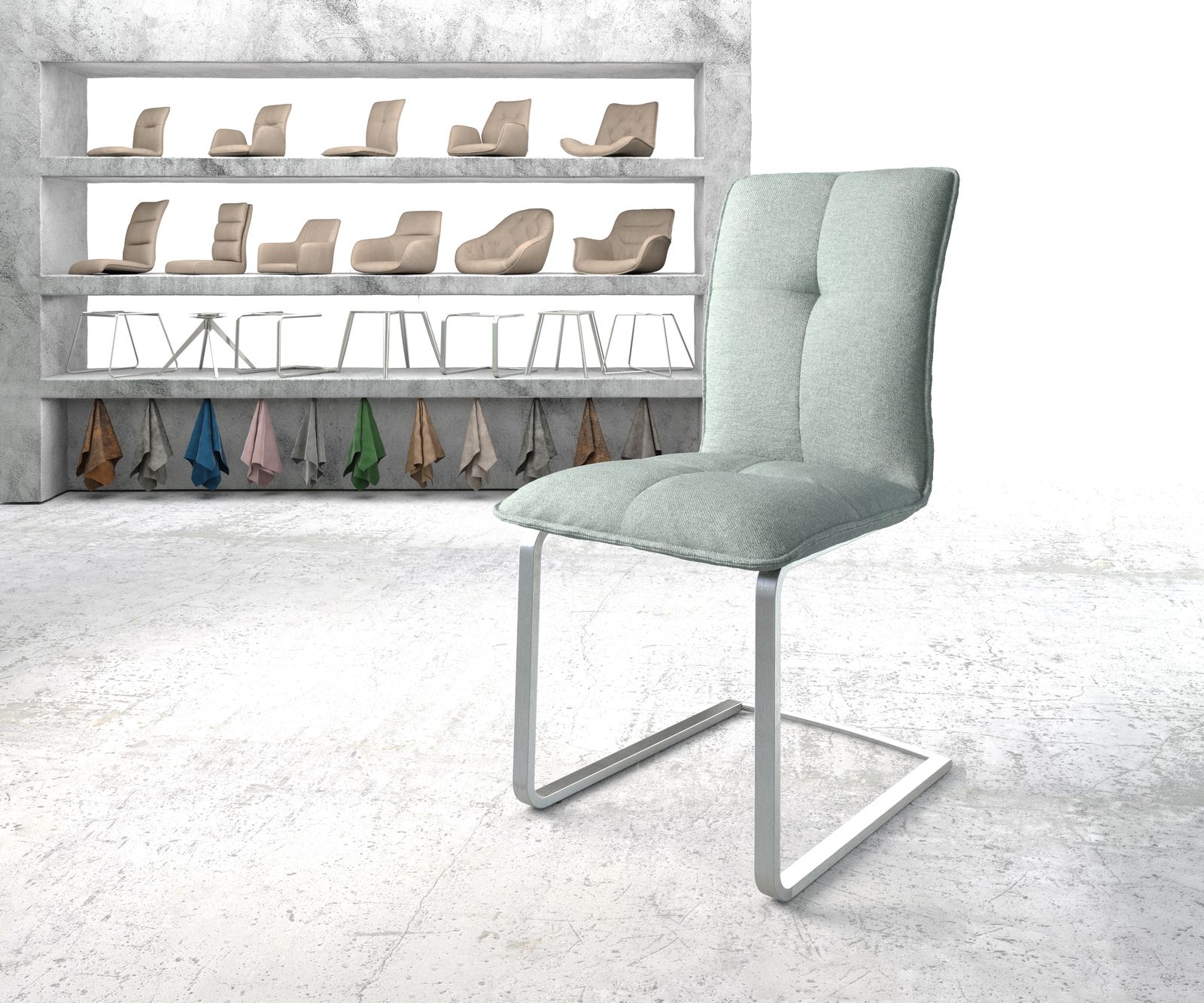 Cantilever Maddy-Flex rayures menthe cantilever plat acier inoxydable ressorts ondulés 1